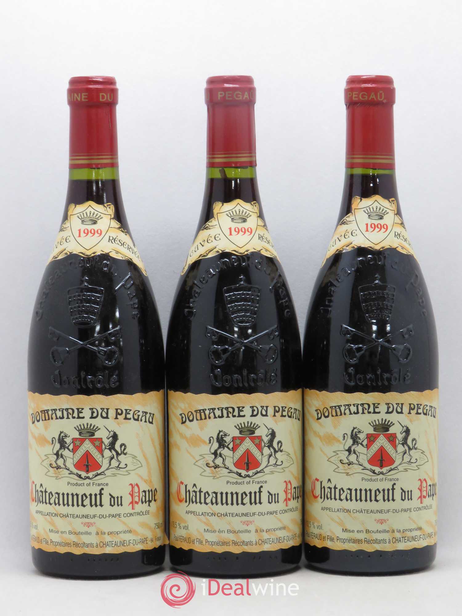 Châteauneuf-du-Pape Domaine du Pégau Cuvée Réservée Paul et Laurence Féraud 1999 - Lot de 3 bouteilles - 0