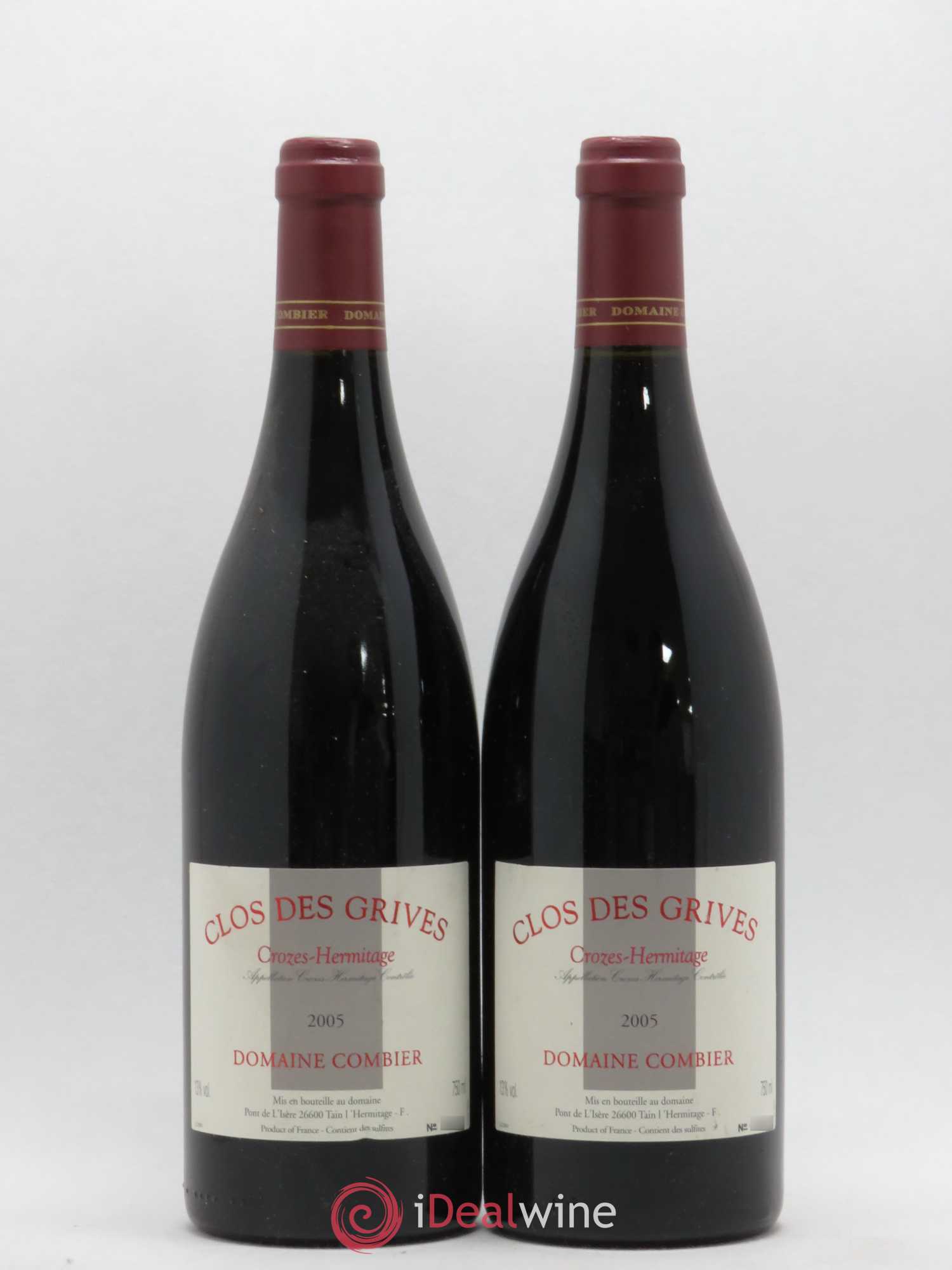 Crozes-Hermitage Clos des Grives Combier 2005 - Lot de 2 bouteilles - 0