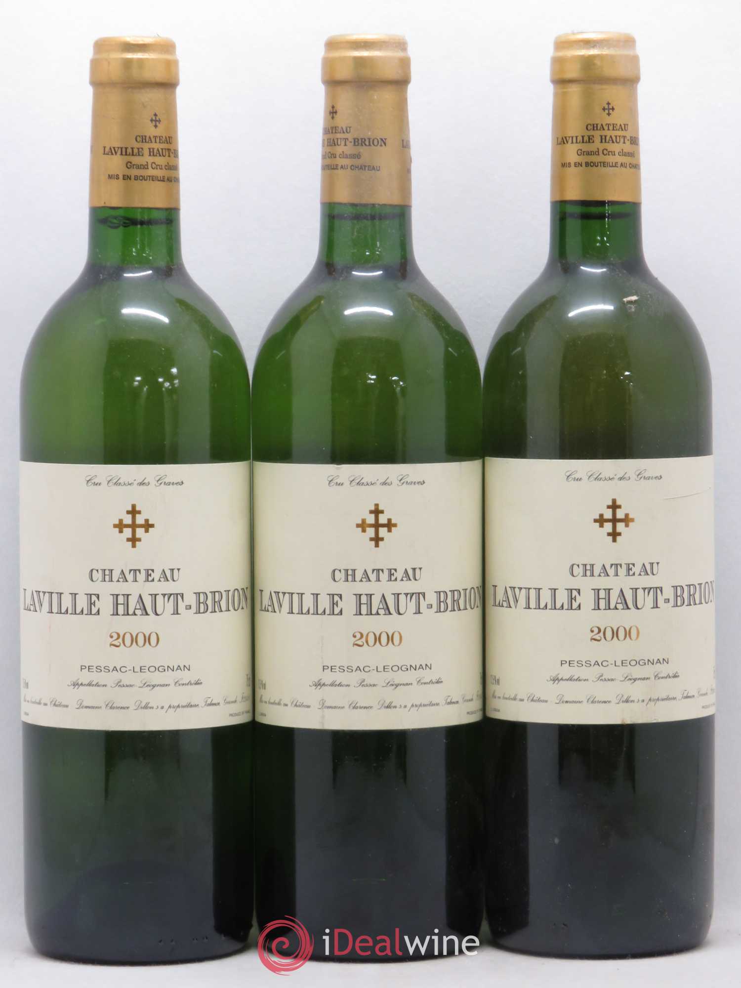 Château Laville Haut-Brion Cru Classé de Graves 2000 - Lot de 3 bouteilles - 0