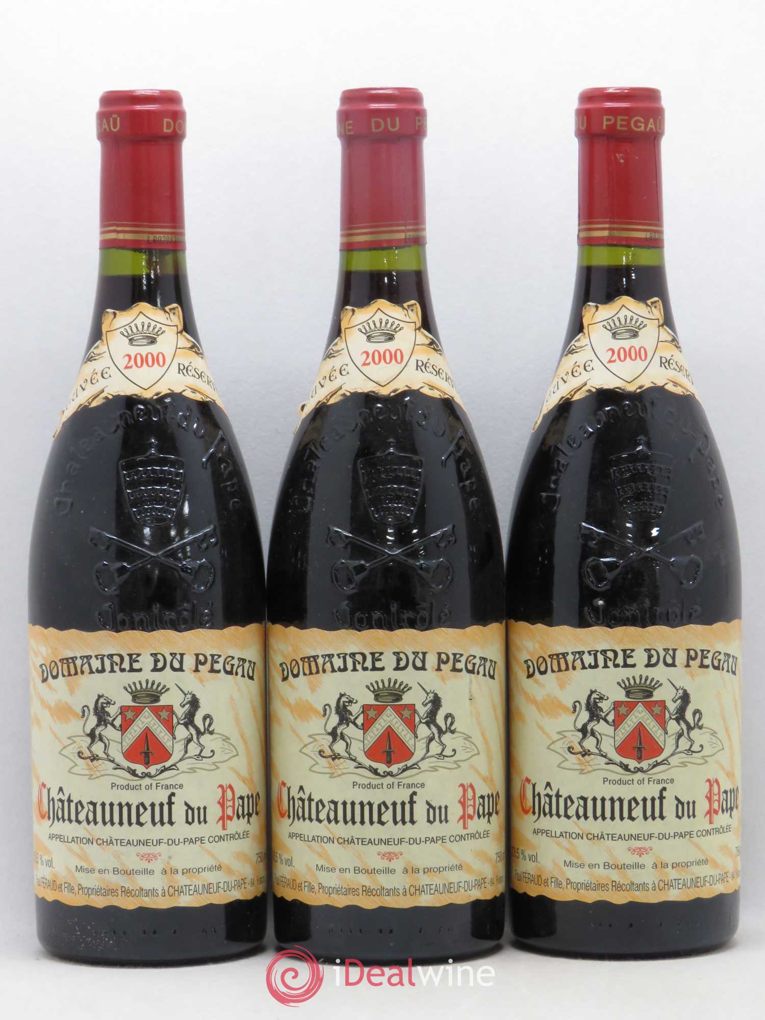 Châteauneuf-du-Pape Domaine du Pégau Cuvée Réservée Paul et Laurence Féraud 2000 - Lot de 3 bouteilles - 0