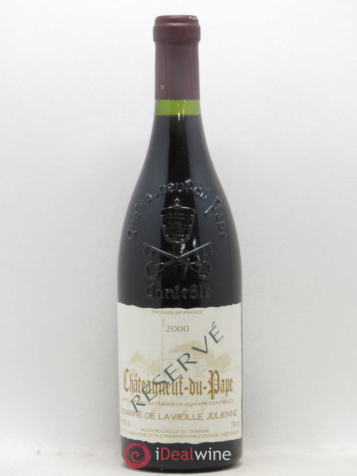 Châteauneuf-du-Pape Vieille Julienne (Domaine de la) Réservé Jean-Paul Daumen 2000 - Lot de 1 bouteille - 0