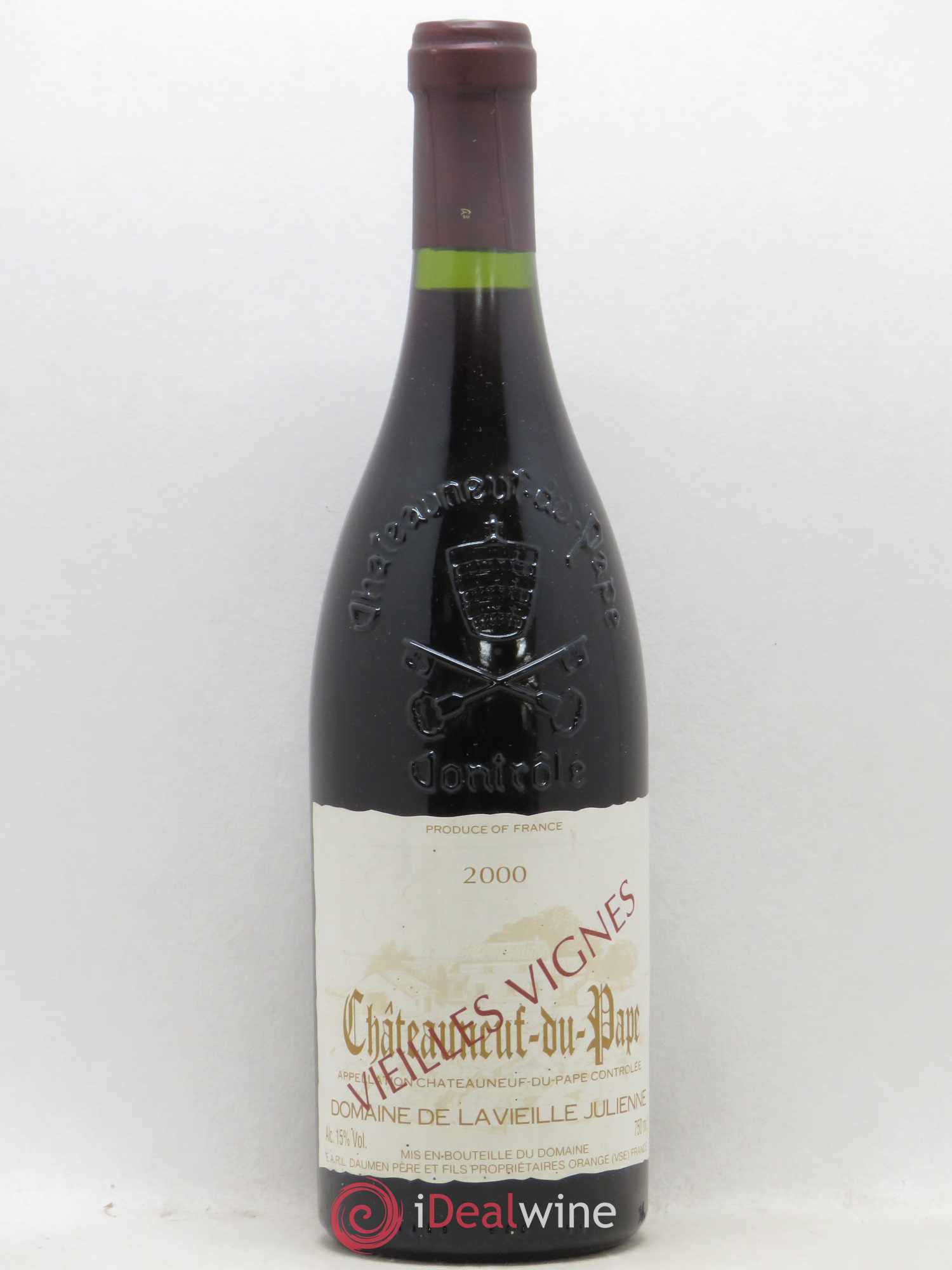Châteauneuf-du-Pape Vieille Julienne (Domaine de la) Cuvée Vieilles Vignes Jean-Paul Daumen 2000 - Lot de 1 bouteille - 0