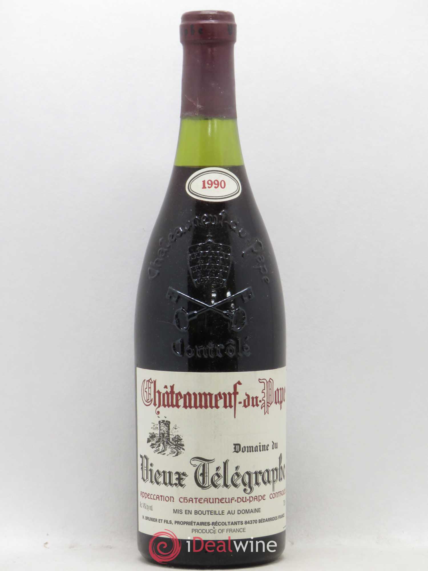 Châteauneuf-du-Pape Vieux Télégraphe (Domaine du) Vignobles Brunier 1990 - Lot de 1 bouteille - 0