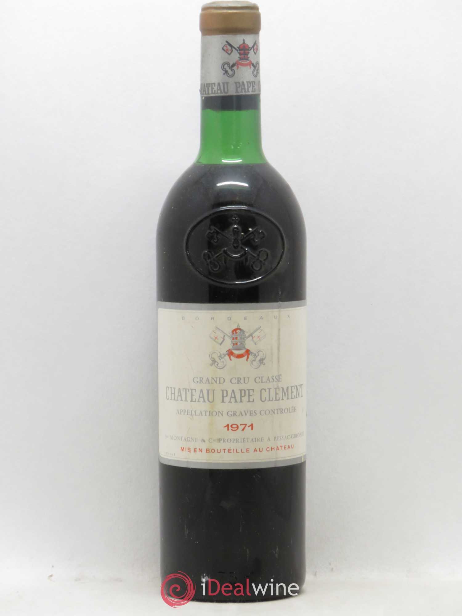 Château Pape Clément Cru Classé de Graves 1971 - Lot de 1 bouteille - 0