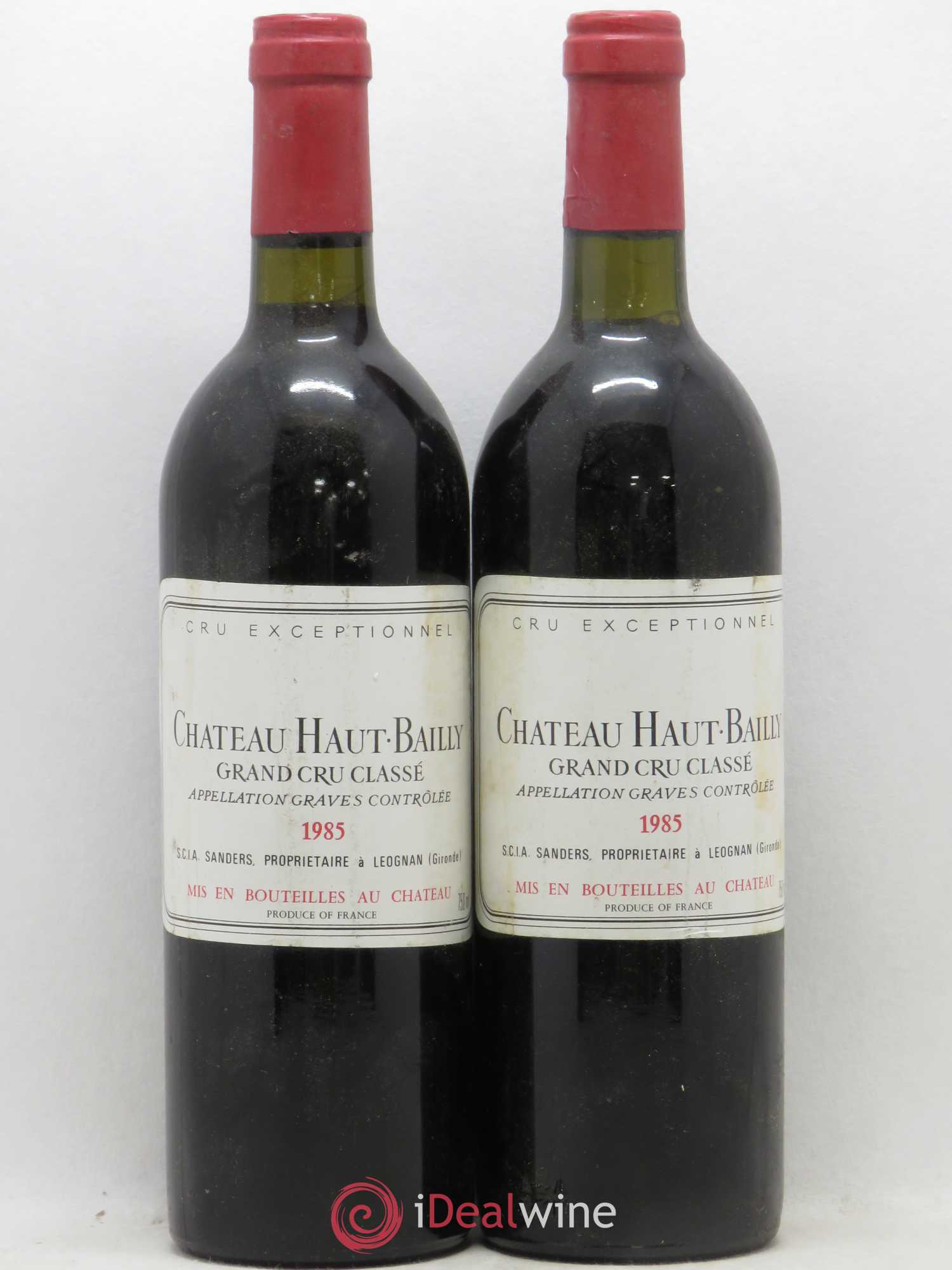Château Haut-Bailly Cru Classé de Graves 1985 - Lot de 2 bouteilles - 0