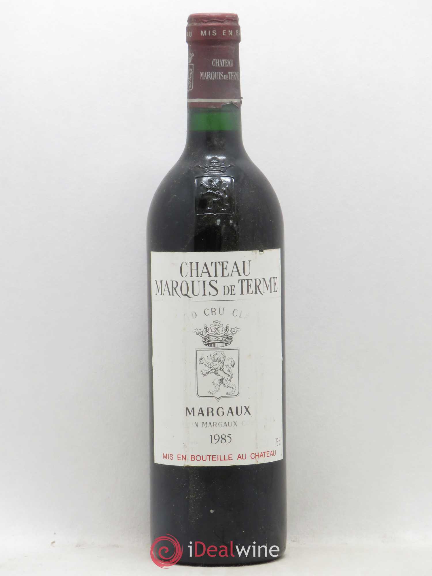 Château Marquis de Terme 4ème Grand Cru Classé 1985 - Lot de 1 bouteille - 0