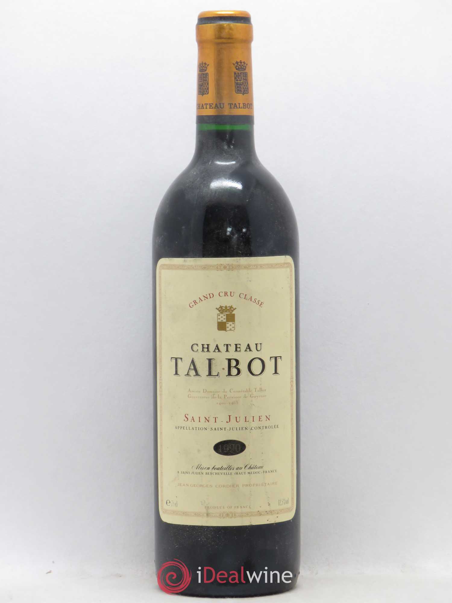 Château Talbot 4ème Grand Cru Classé 1990 - Lot de 1 bouteille - 0