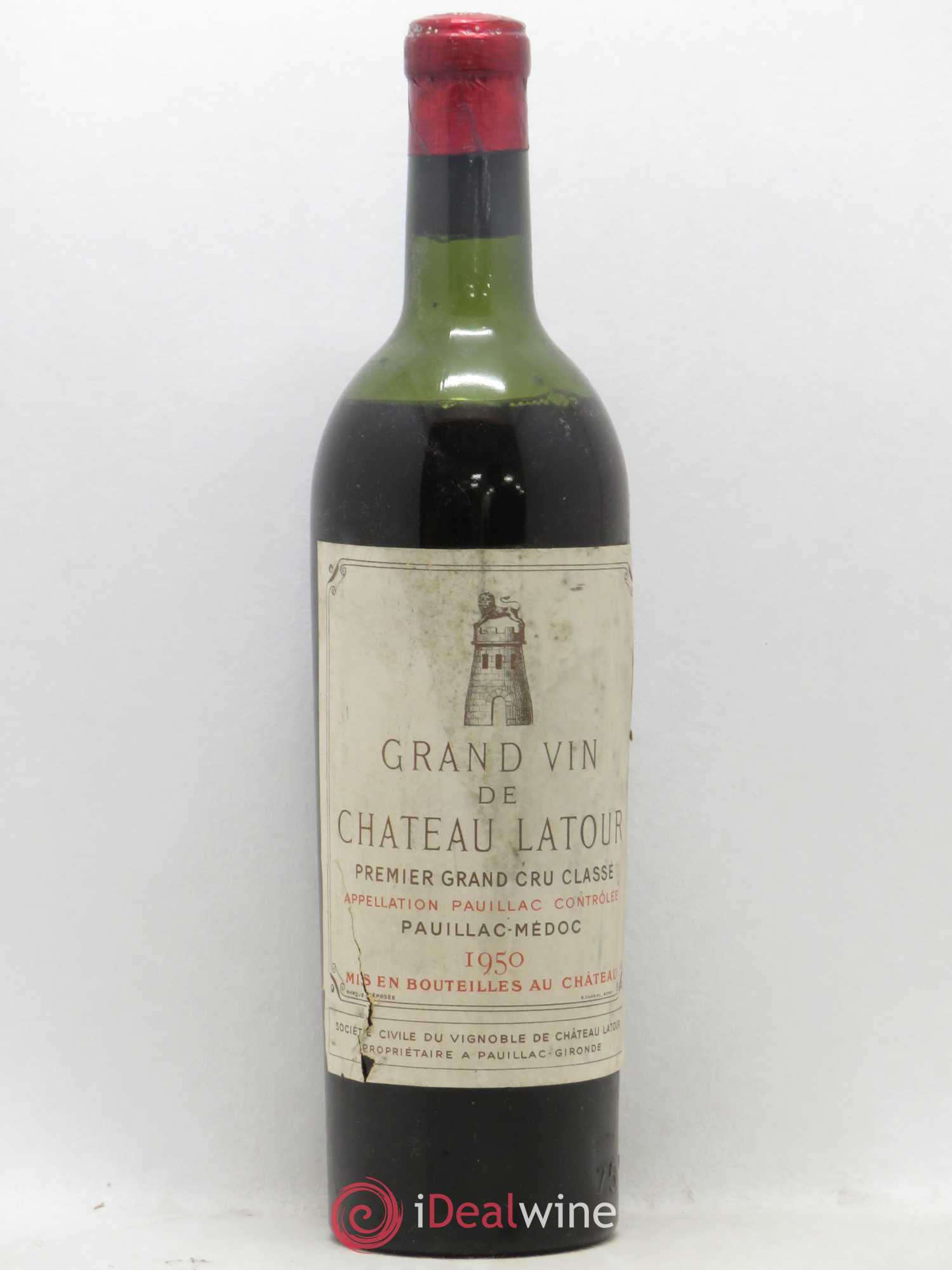 Château Latour 1er Grand Cru Classé 1950 - Lot de 1 bouteille - 0