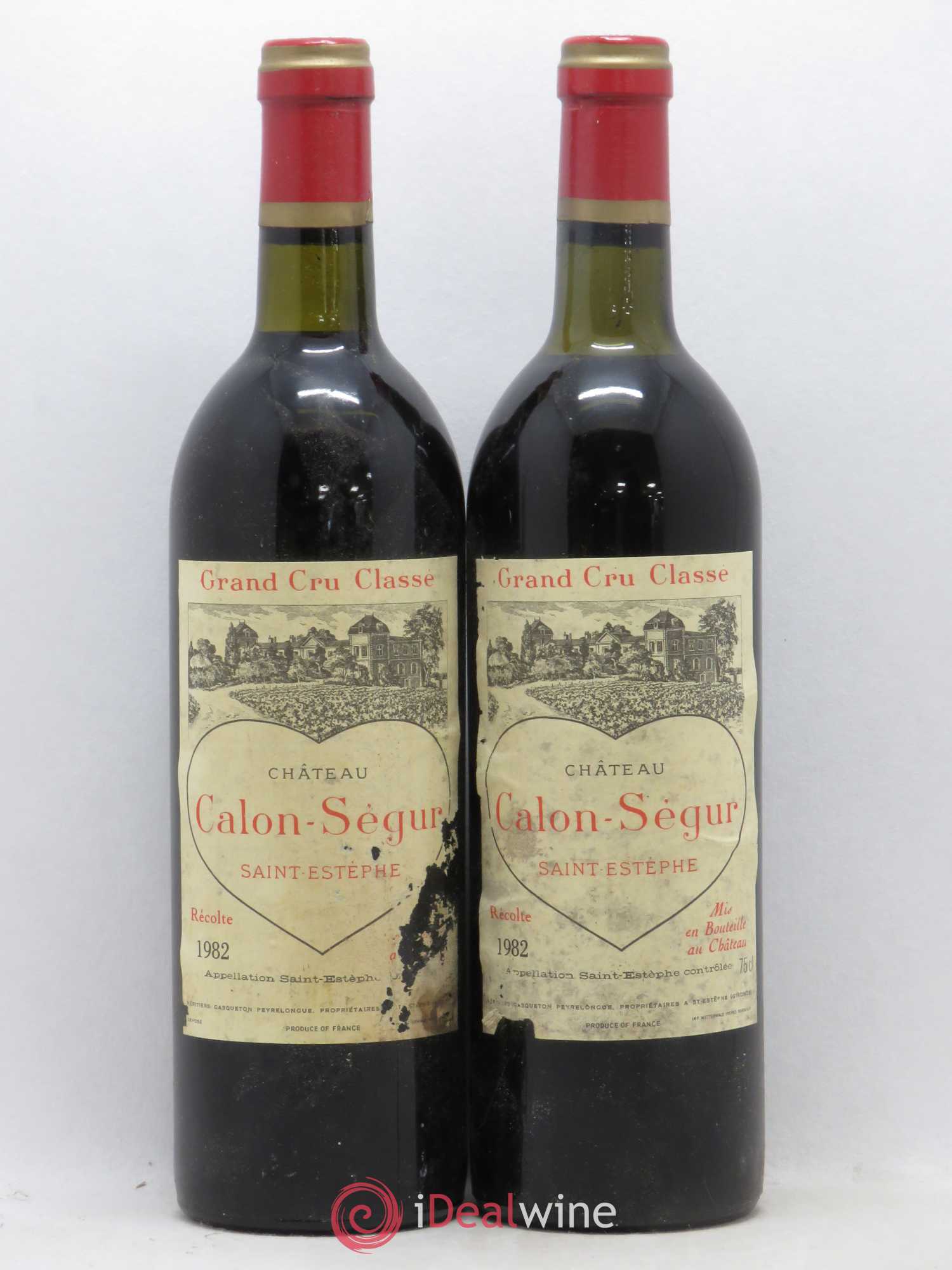 Château Calon Ségur 3ème Grand Cru Classé 1982 - Lot de 2 bouteilles - 0