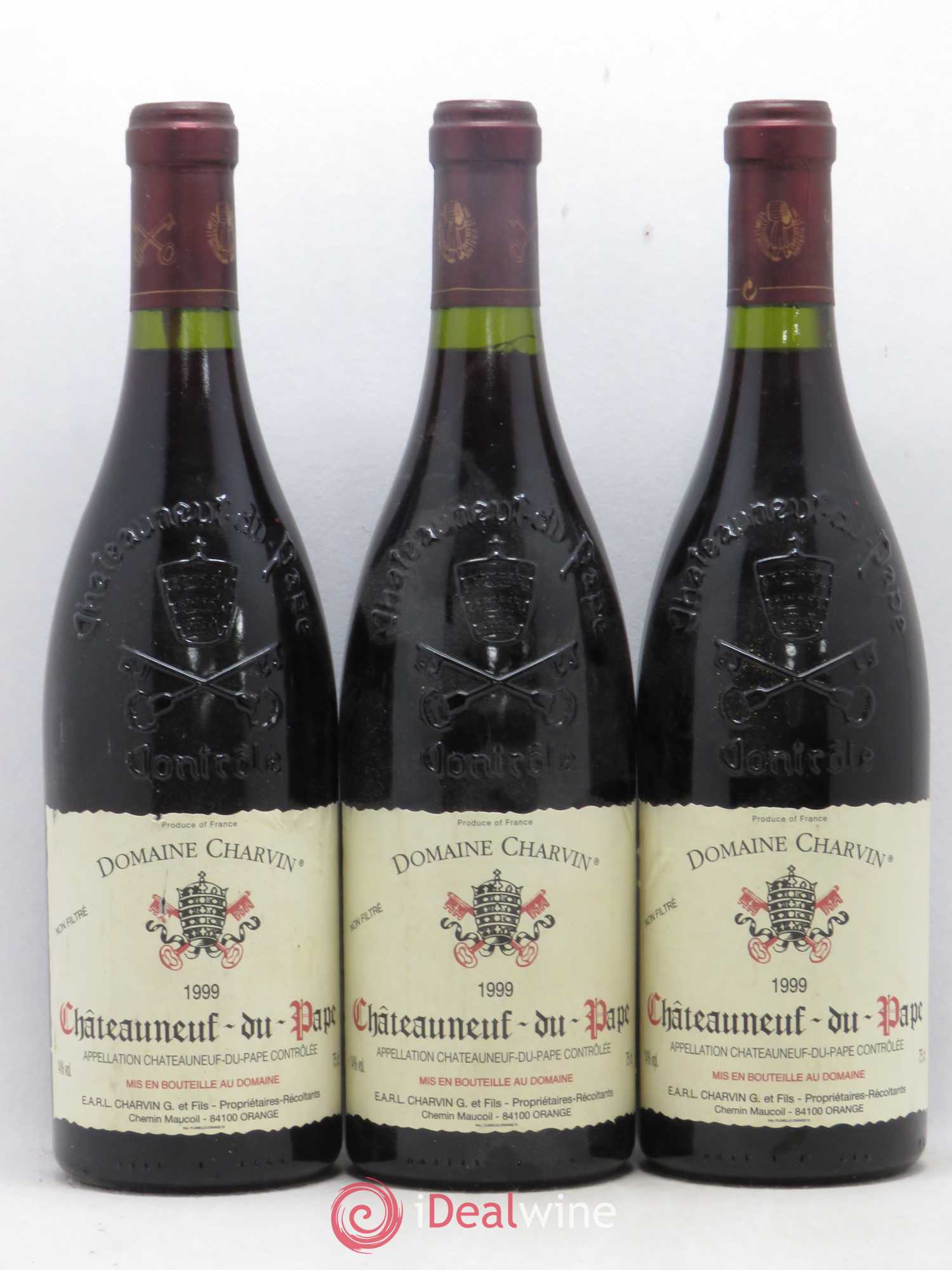 Châteauneuf-du-Pape Charvin (Domaine) 1999 - Lot de 3 bouteilles - 0