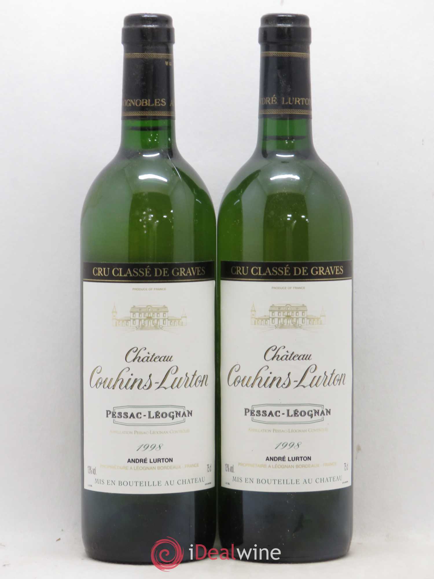 Château Couhins-Lurton Cru Classé de Graves 1998 - Lot de 2 bouteilles - 0
