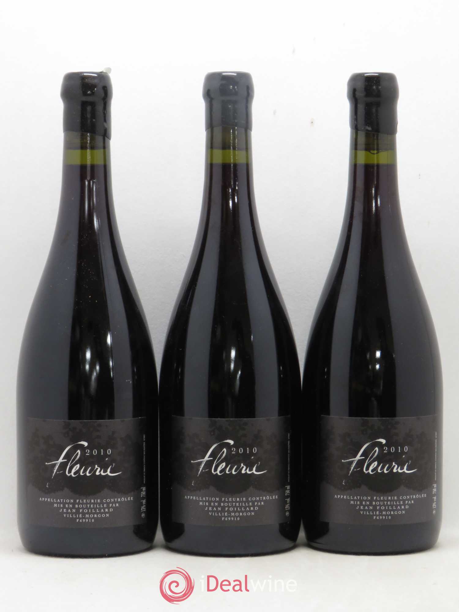 Fleurie Jean Foillard 2010 - Lot de 3 bouteilles - 0