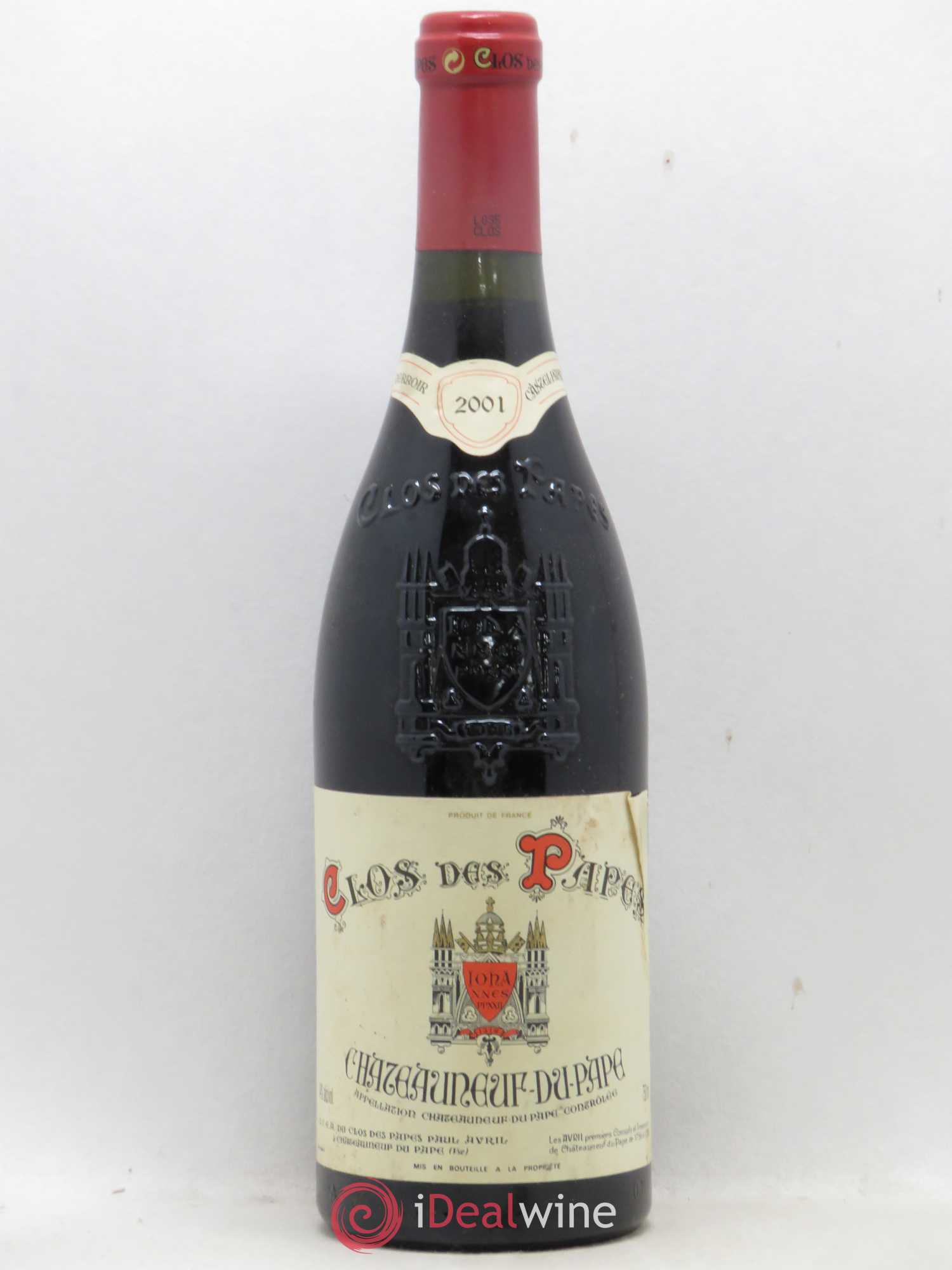 Châteauneuf-du-Pape Clos des Papes - Paul Avril 2001 - Lot de 1 bouteille - 0