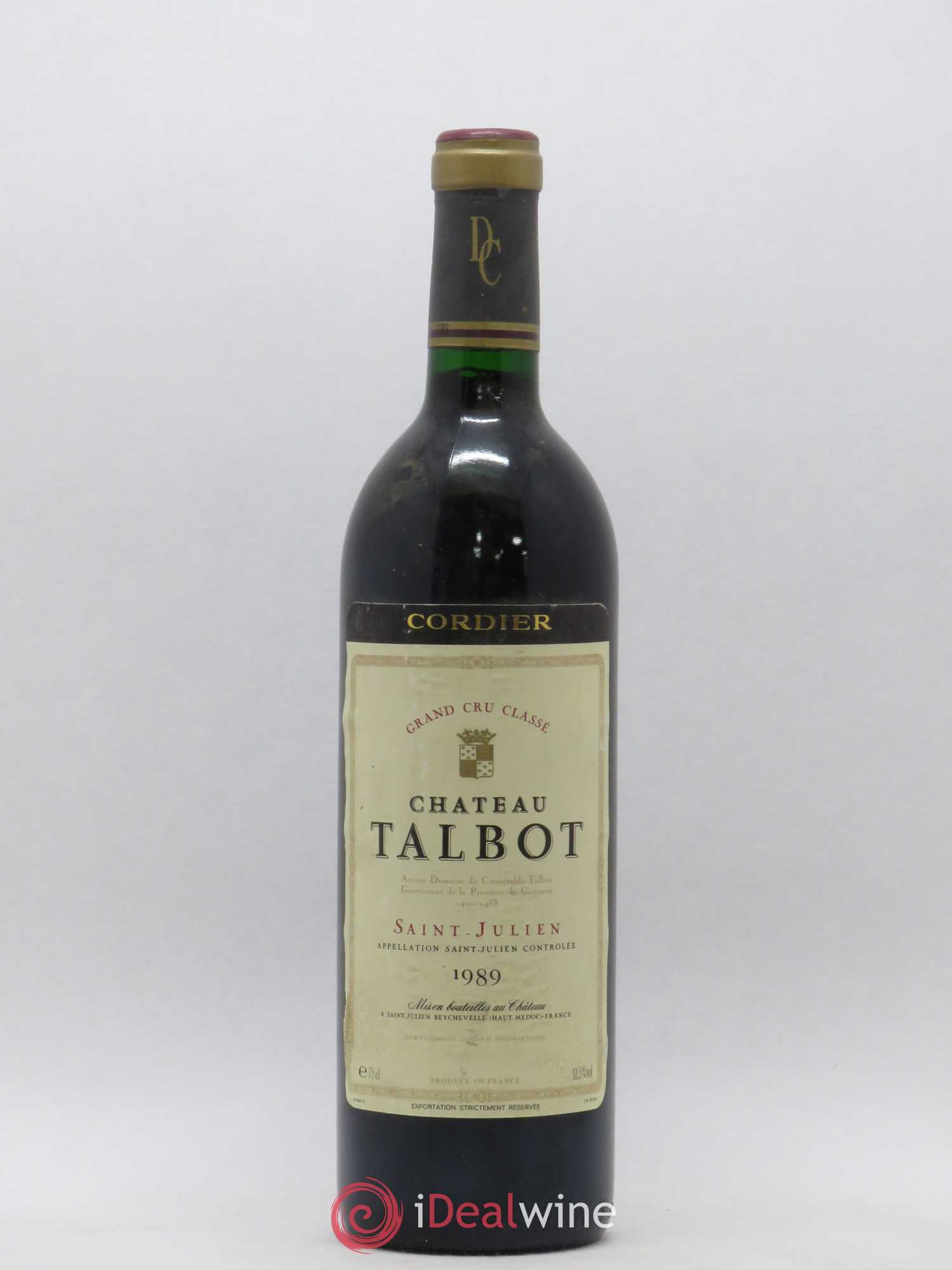Château Talbot 4ème Grand Cru Classé 1989 - Lot de 1 bouteille - 0