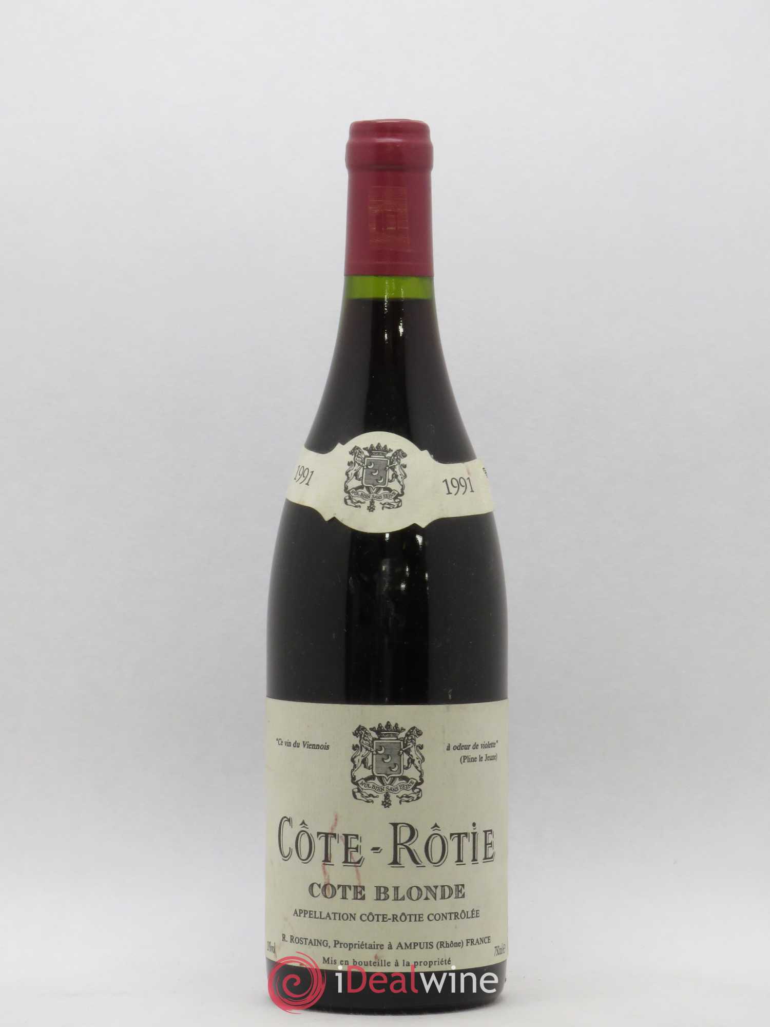 Côte-Rôtie Côte Blonde René Rostaing 1991 - Posten von 1 Flasche - 0