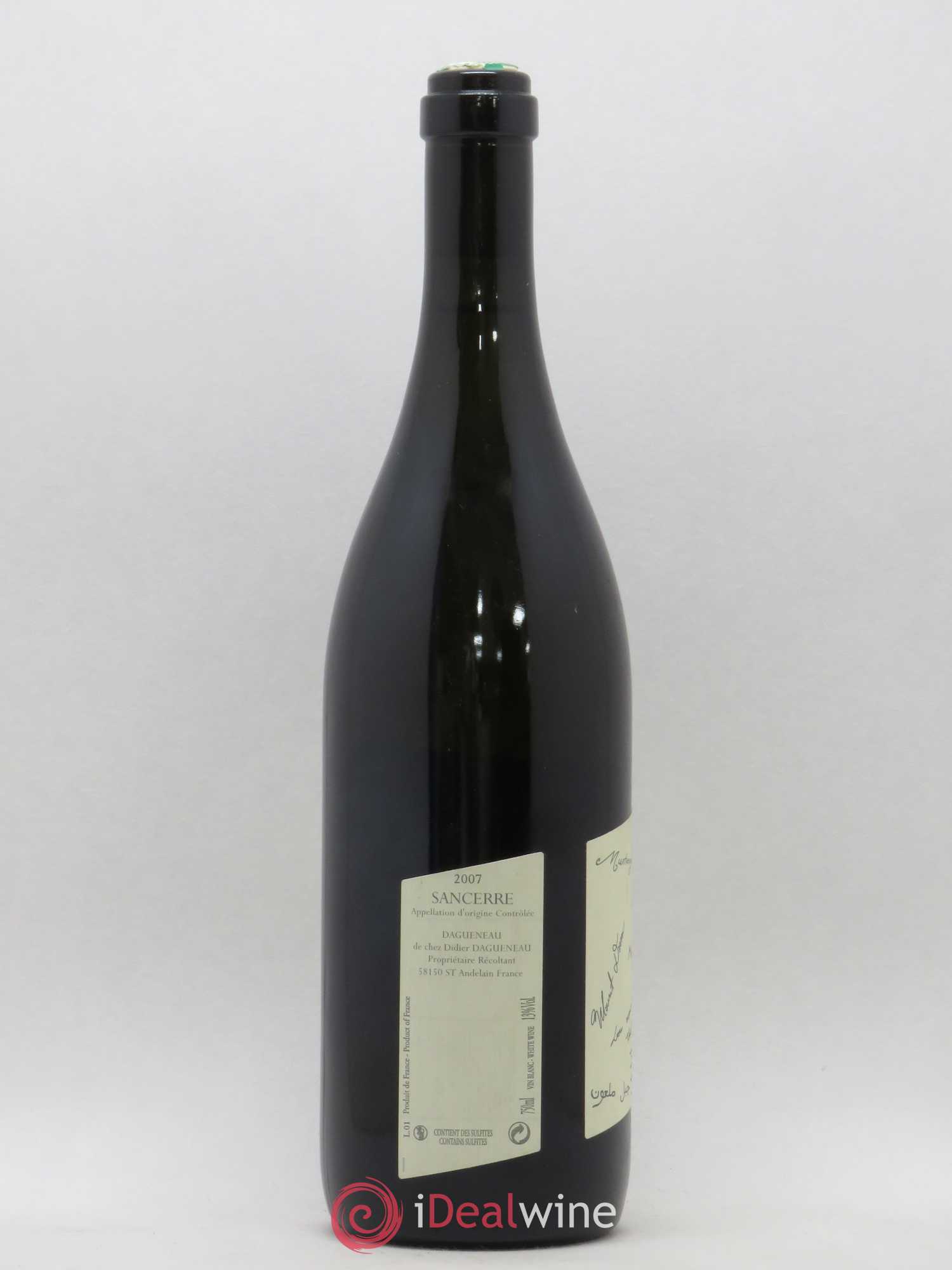 Sancerre Le Mont Damné Chavignol Dagueneau (Domaine Didier - Louis-Benjamin) 2007 - Lot de 1 bouteille - 1