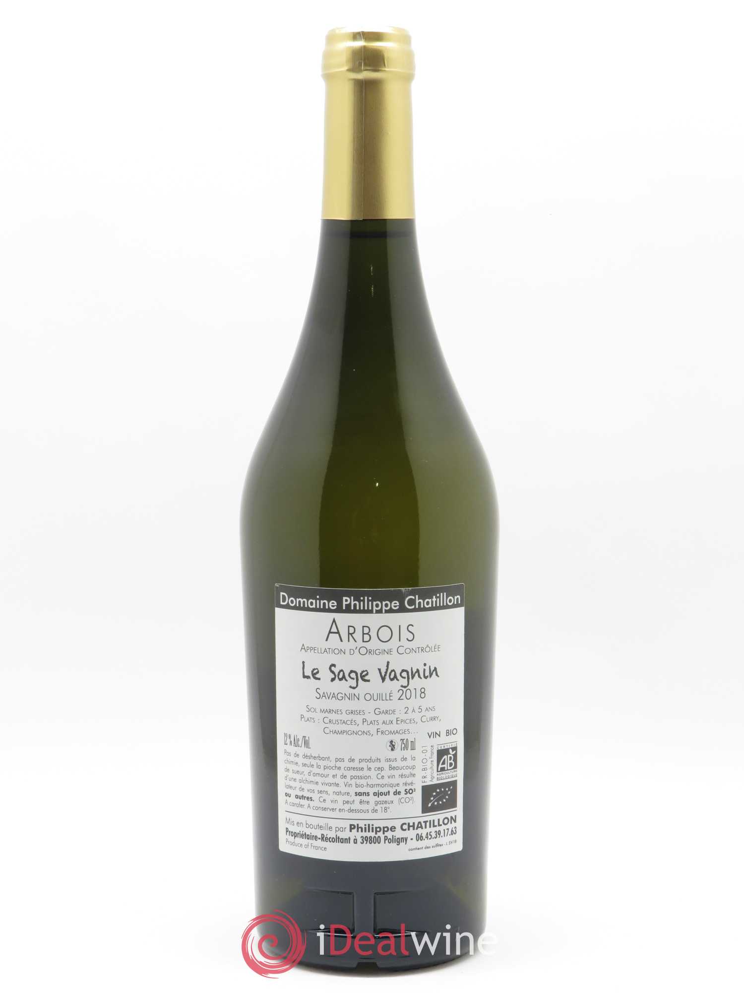 Arbois Le Sage Vagnin Philippe Chatillon 2018 - Lot de 1 bouteille - 1