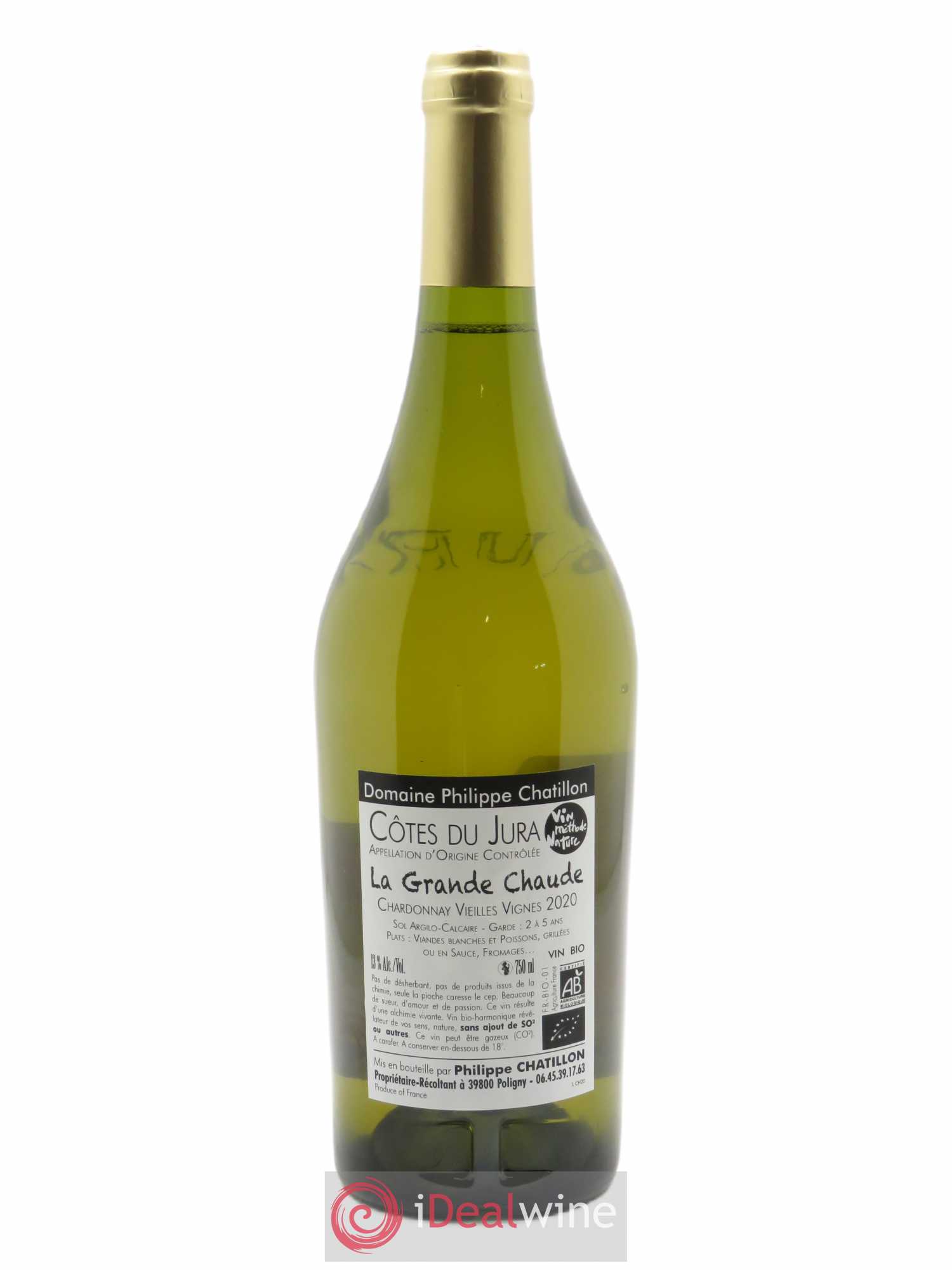 Côtes du Jura La Grande Chaude Philippe Chatillon 2020 - Lot de 1 bouteille - 1