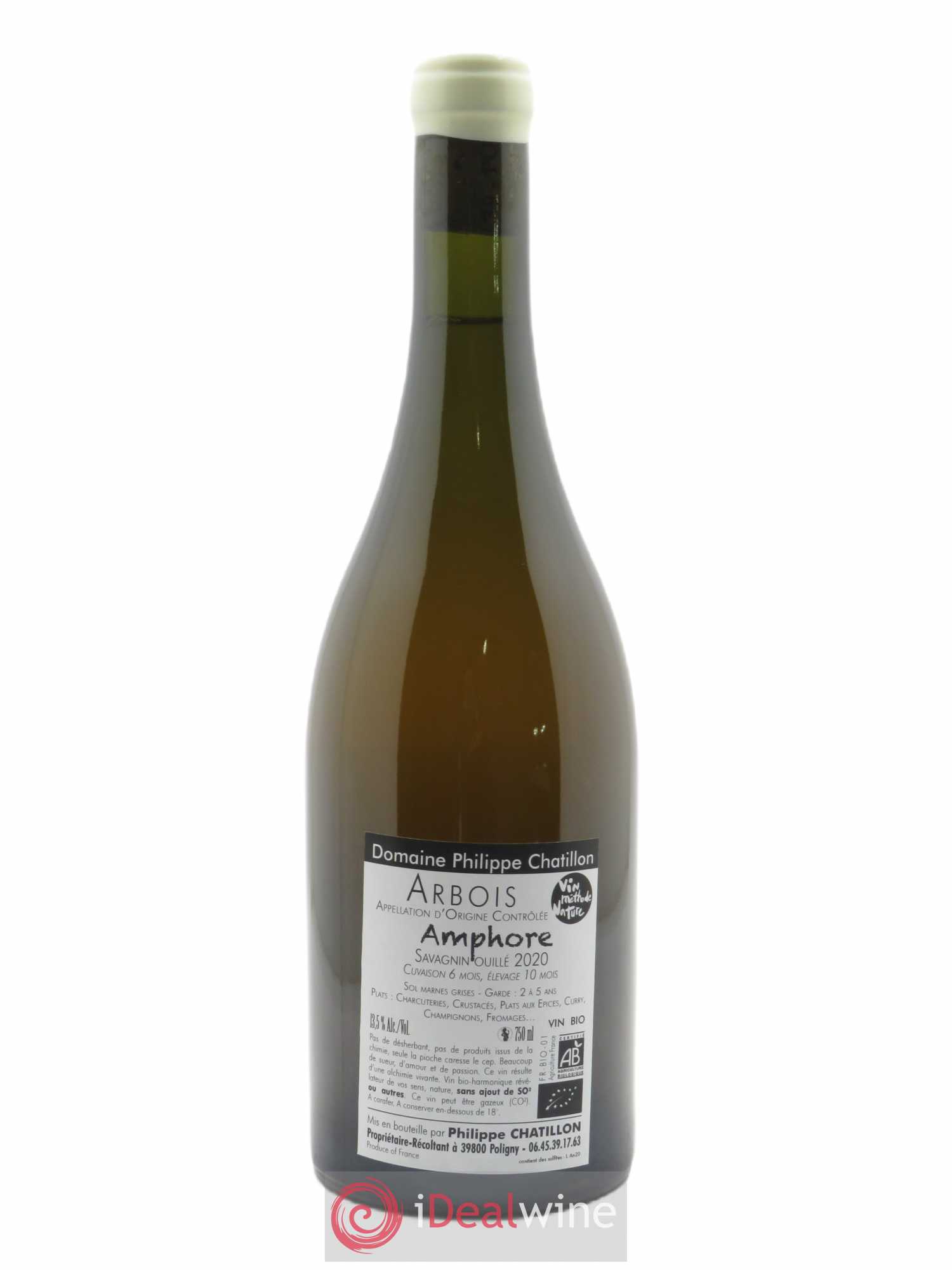 Arbois Amphore Philippe Chatillon 2020 - Lot de 1 bouteille - 1