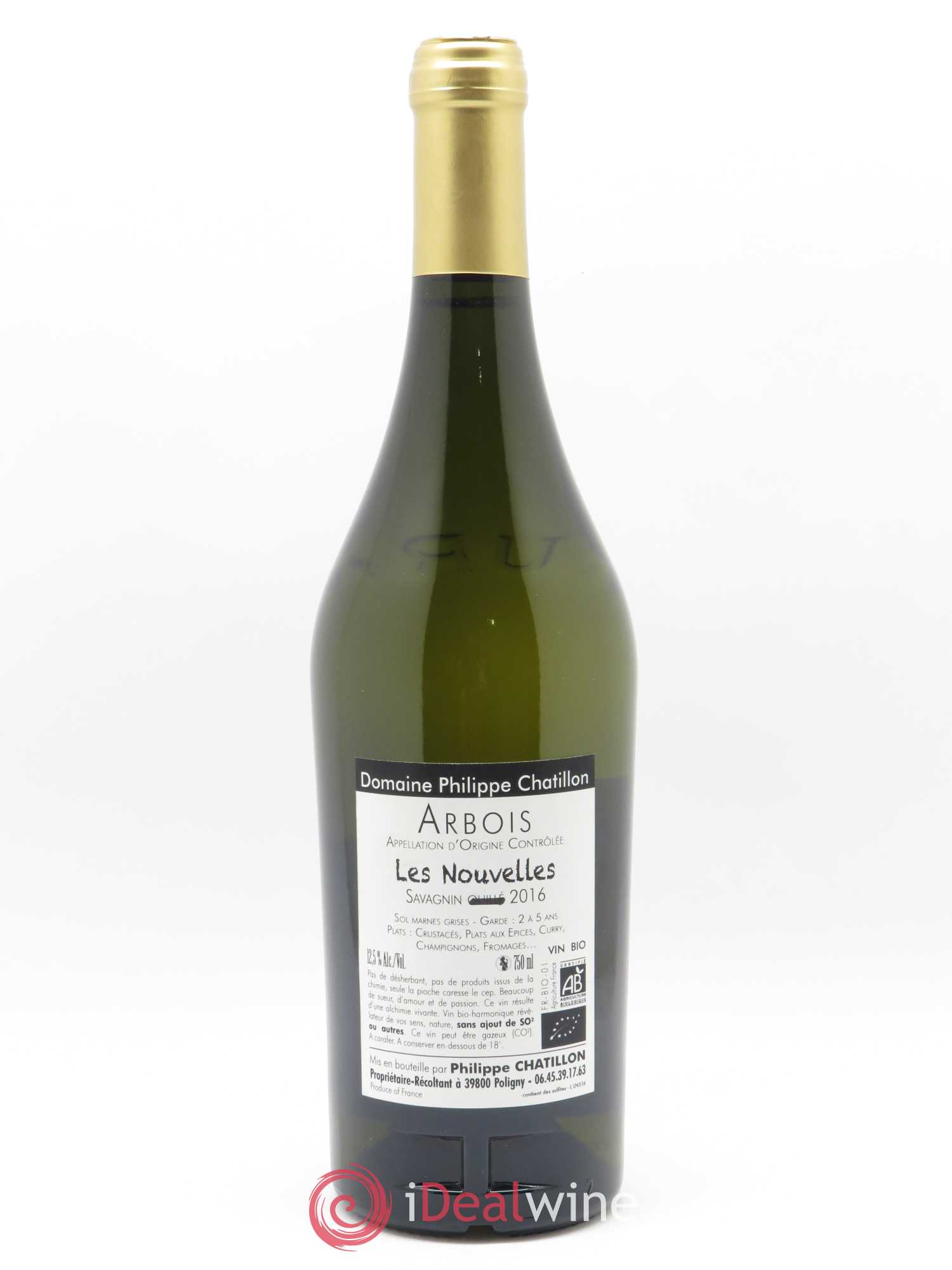Arbois Les Nouvelles Philippe Chatillon 2016 - Lot de 1 bouteille - 1