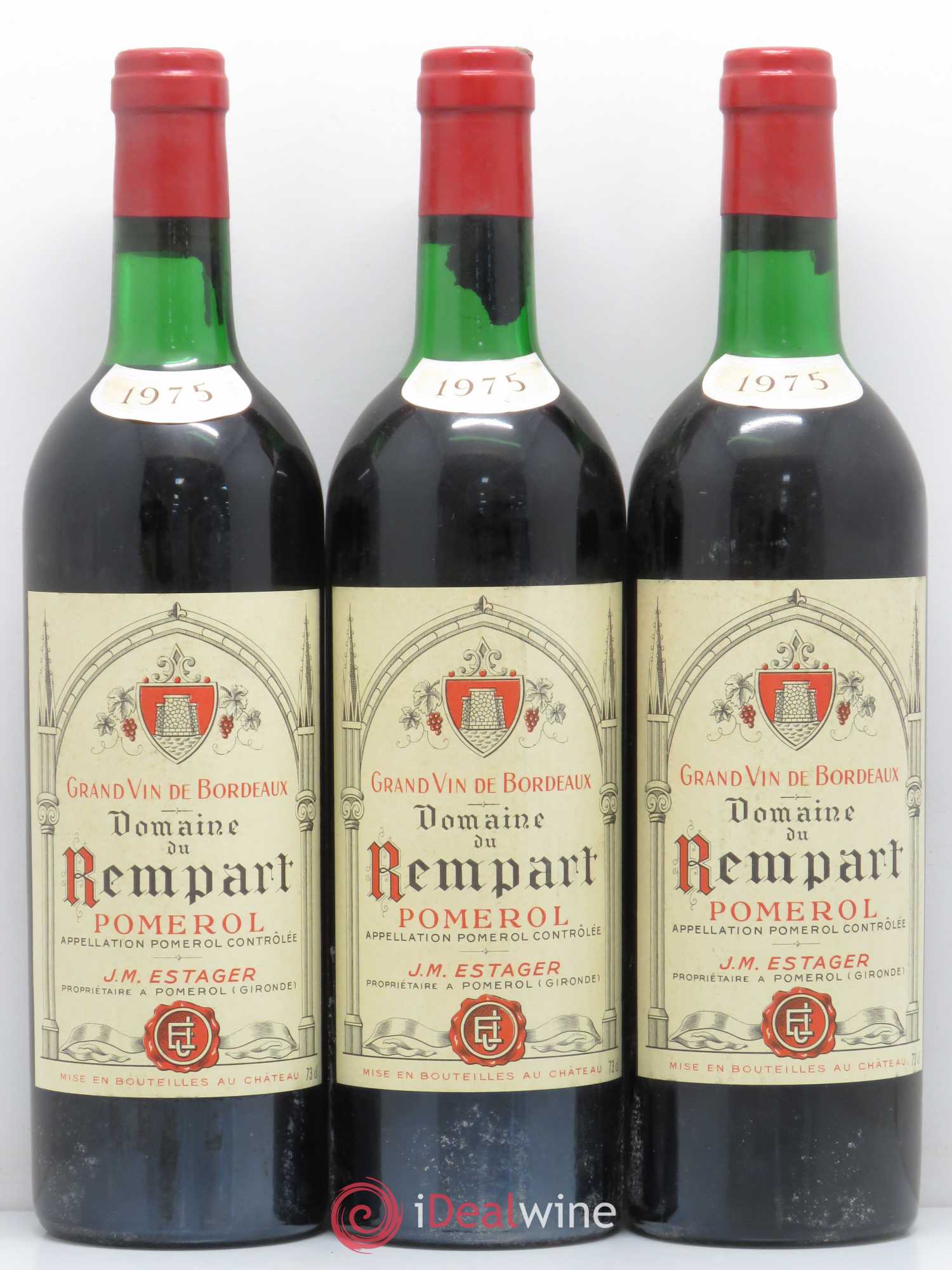 Pomerol Domaine du Rempart (sans prix de réserve) 1975 - Posten von 12 Flaschen - 1