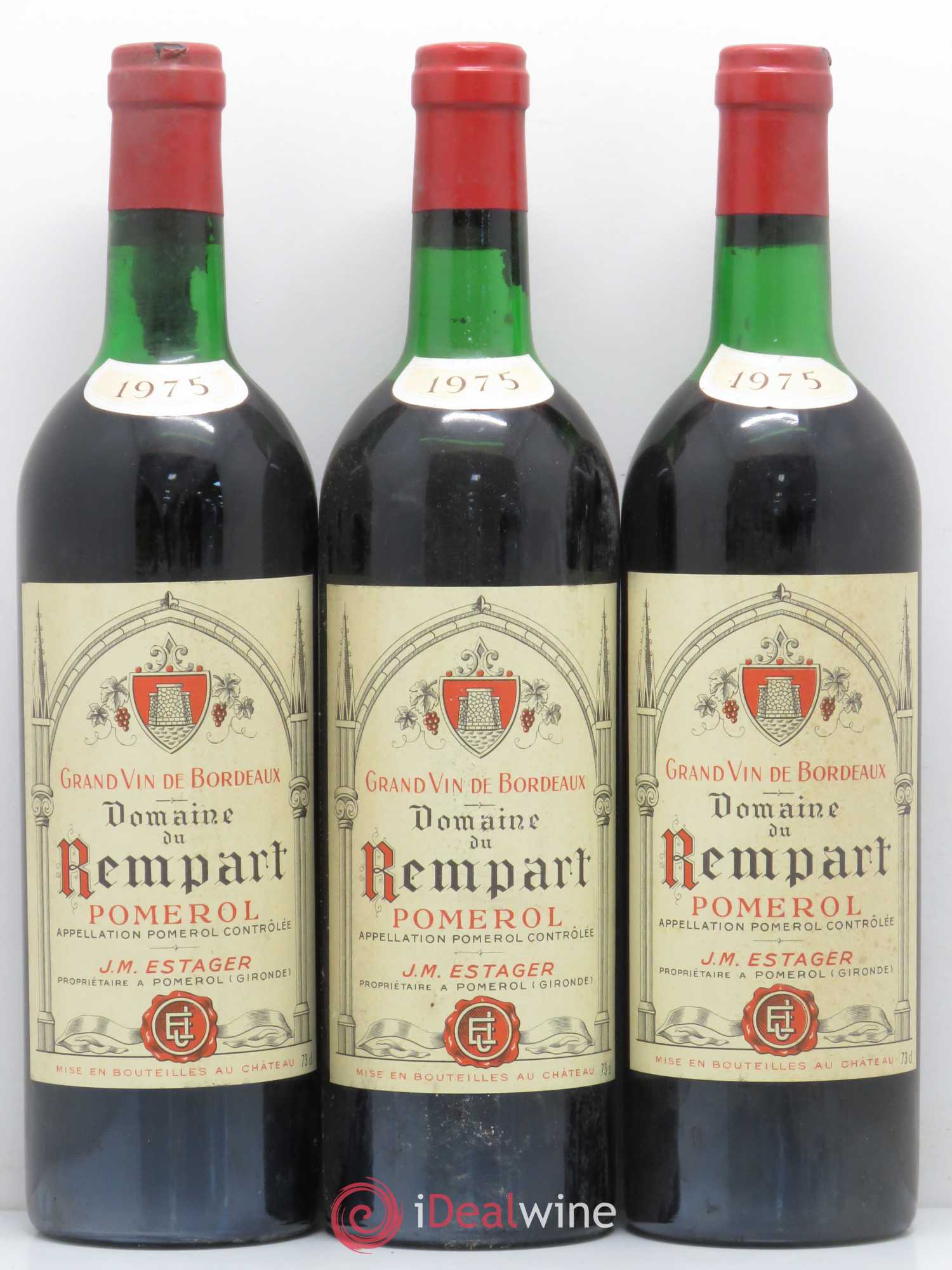 Pomerol Domaine du Rempart (sans prix de réserve) 1975 - Posten von 12 Flaschen - 2