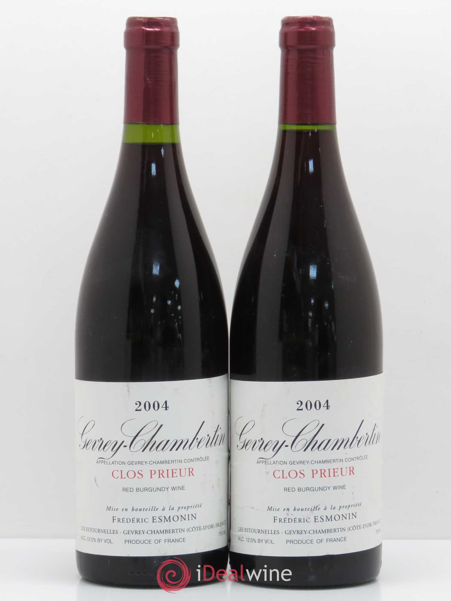 Gevrey-Chambertin Clos Prieur - Frederic Esmonin (sans prix de réserve) 2004 - Posten von 2 Flaschen - 0