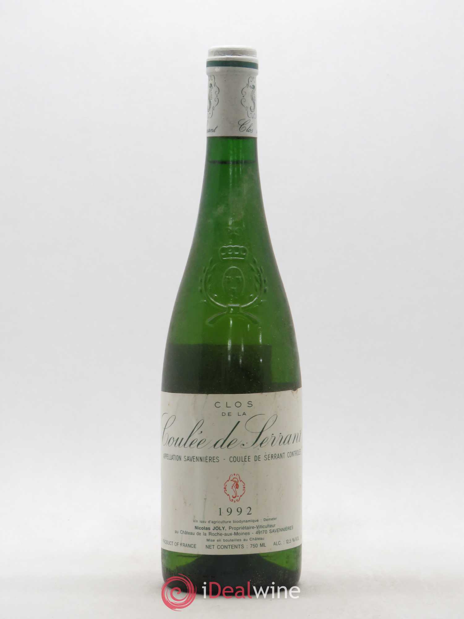 Savennières Clos de la Coulée de Serrant Vignobles de la Coulée de Serrant - Nicolas Joly (sans prix de réserve) 1992 - Lot de 1 bouteille - 0