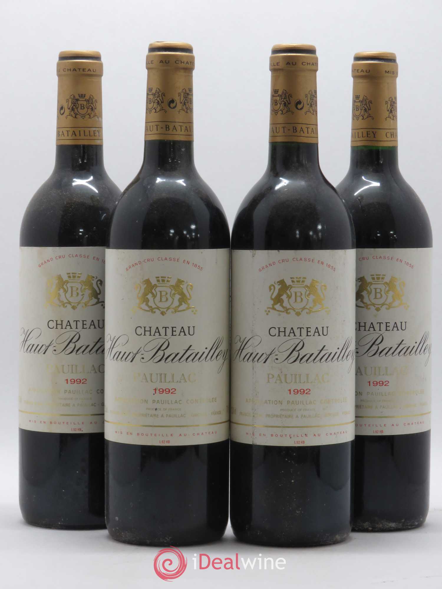 Château Haut Batailley 5ème Grand Cru Classé (sans prix de réserve) 1992 - Lot de 4 bouteilles - 0