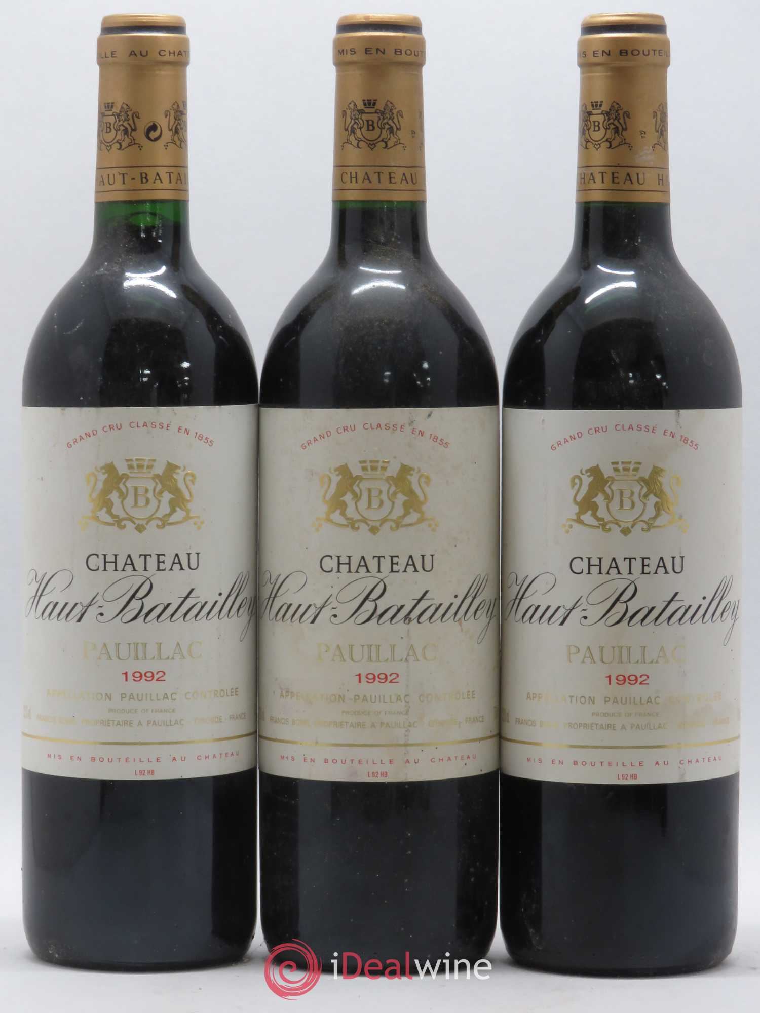 Château Haut Batailley 5ème Grand Cru Classé (sans prix de réserve) 1992 - Lot de 3 bouteilles - 0