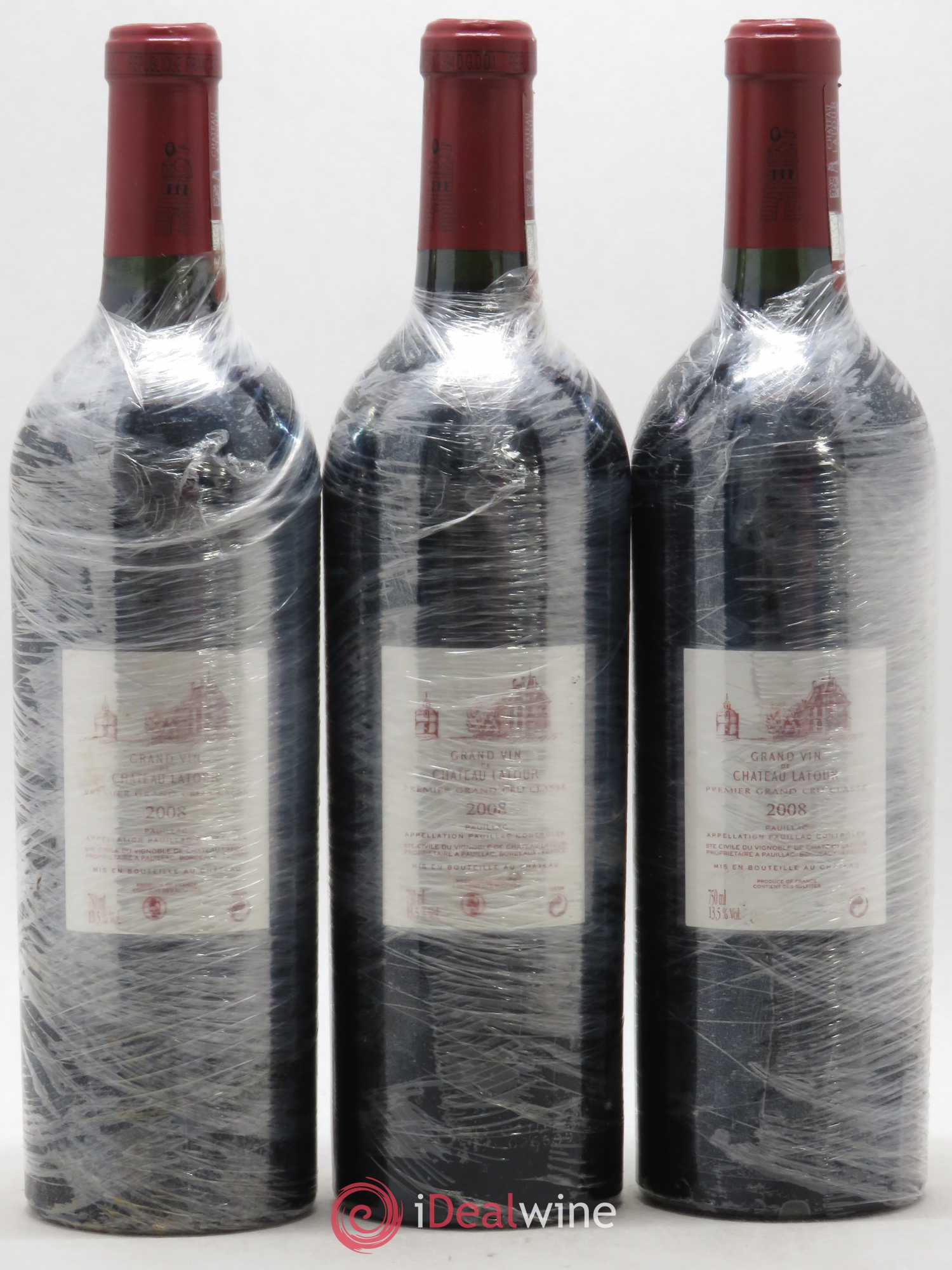Château Latour 1er Grand Cru Classé 2008 - Lot de 3 bouteilles - 1