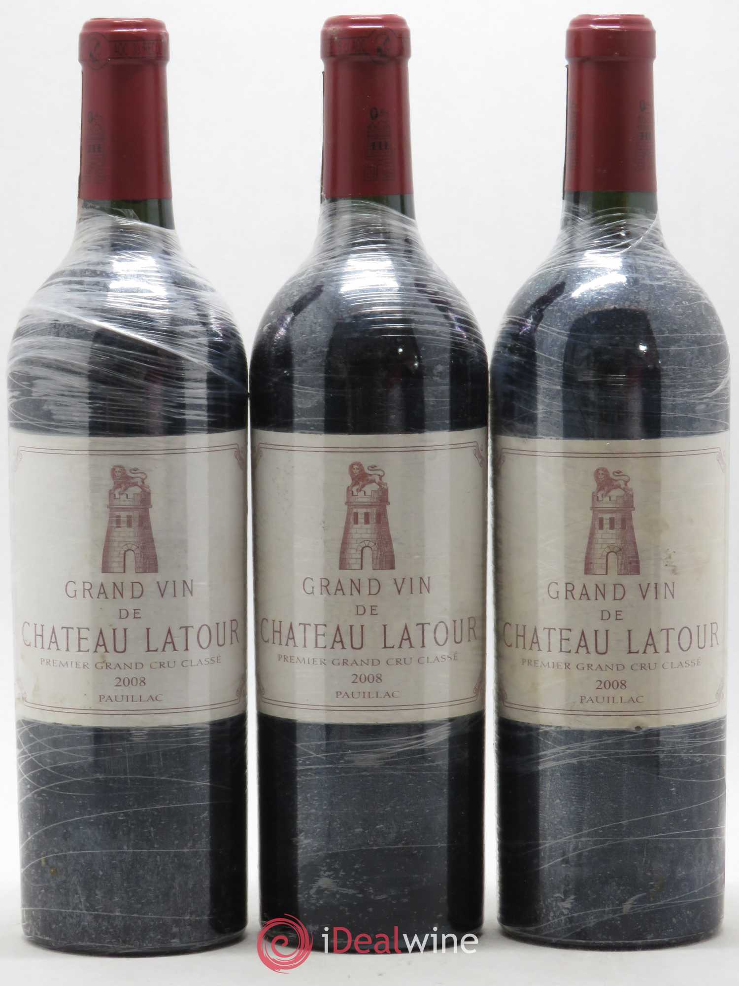 Château Latour 1er Grand Cru Classé 2008 - Lot de 3 bouteilles - 0