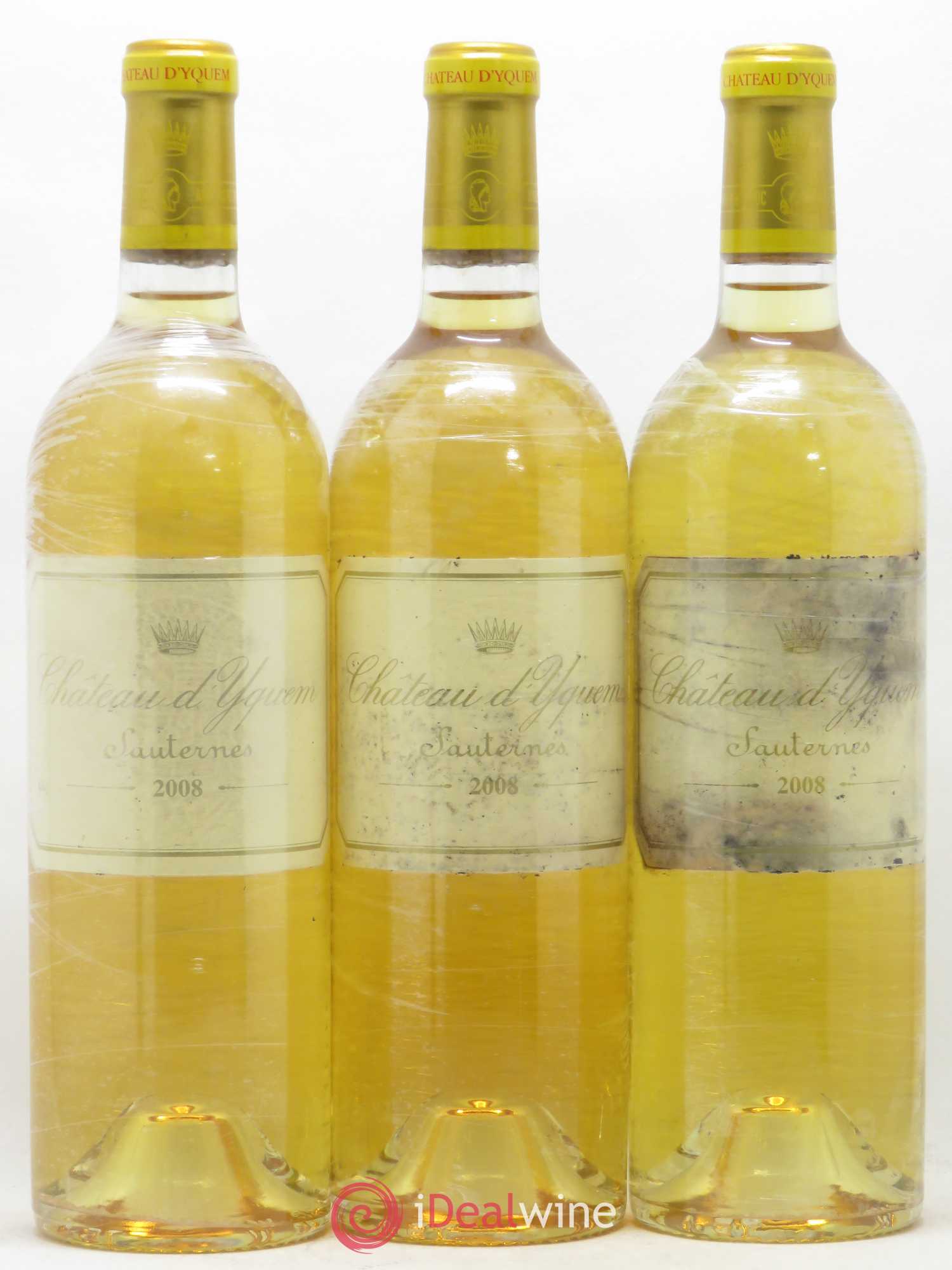 Château d' Yquem 1er Cru Classé Supérieur 2008 - Lotto di 3 bottiglie - 0