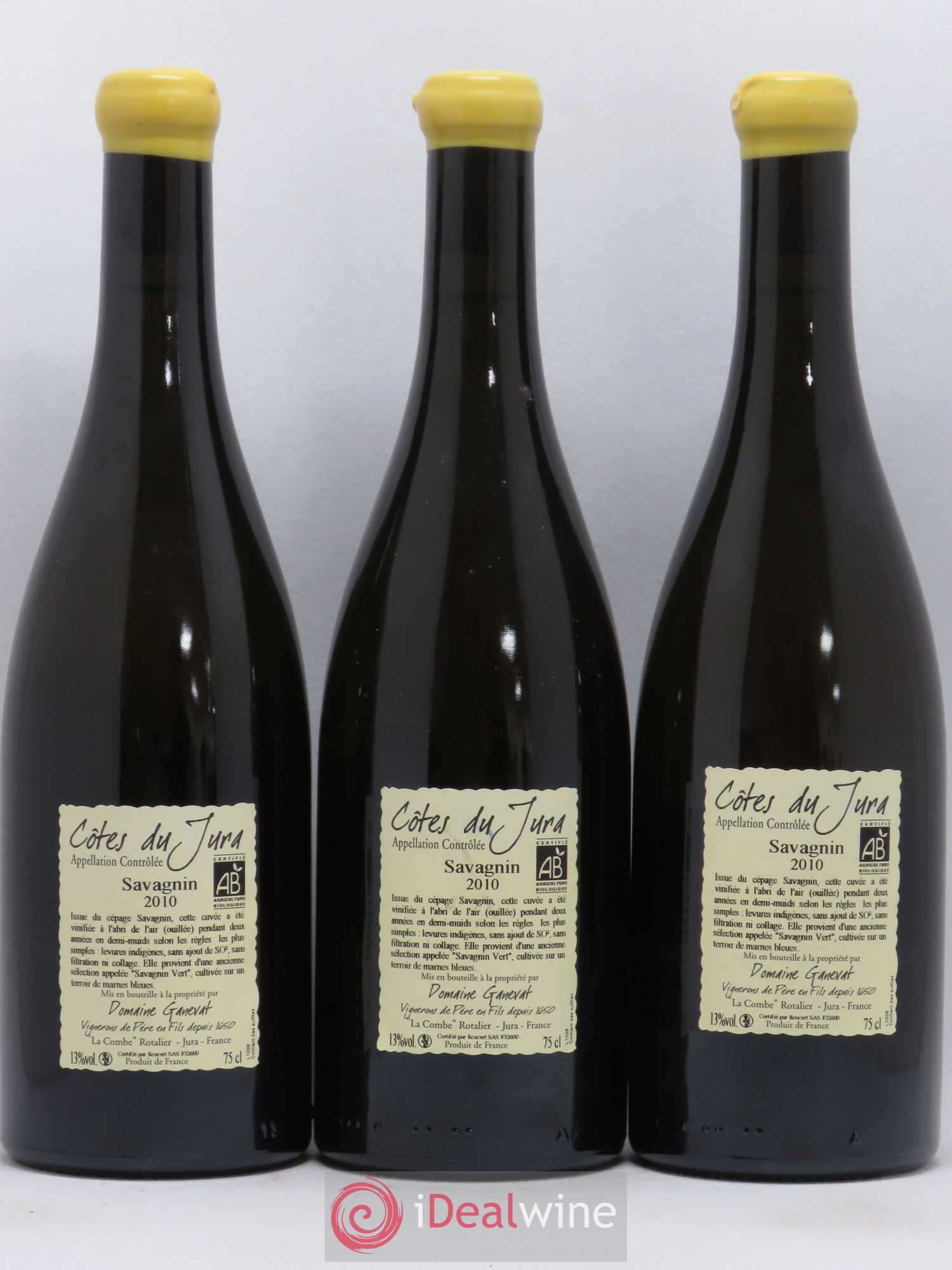 Côtes du Jura Les Chalasses Marnes Bleues Jean-François Ganevat (Domaine) (senza prezzo di riserva) 2010 - Lotto di 3 bottiglie - 1