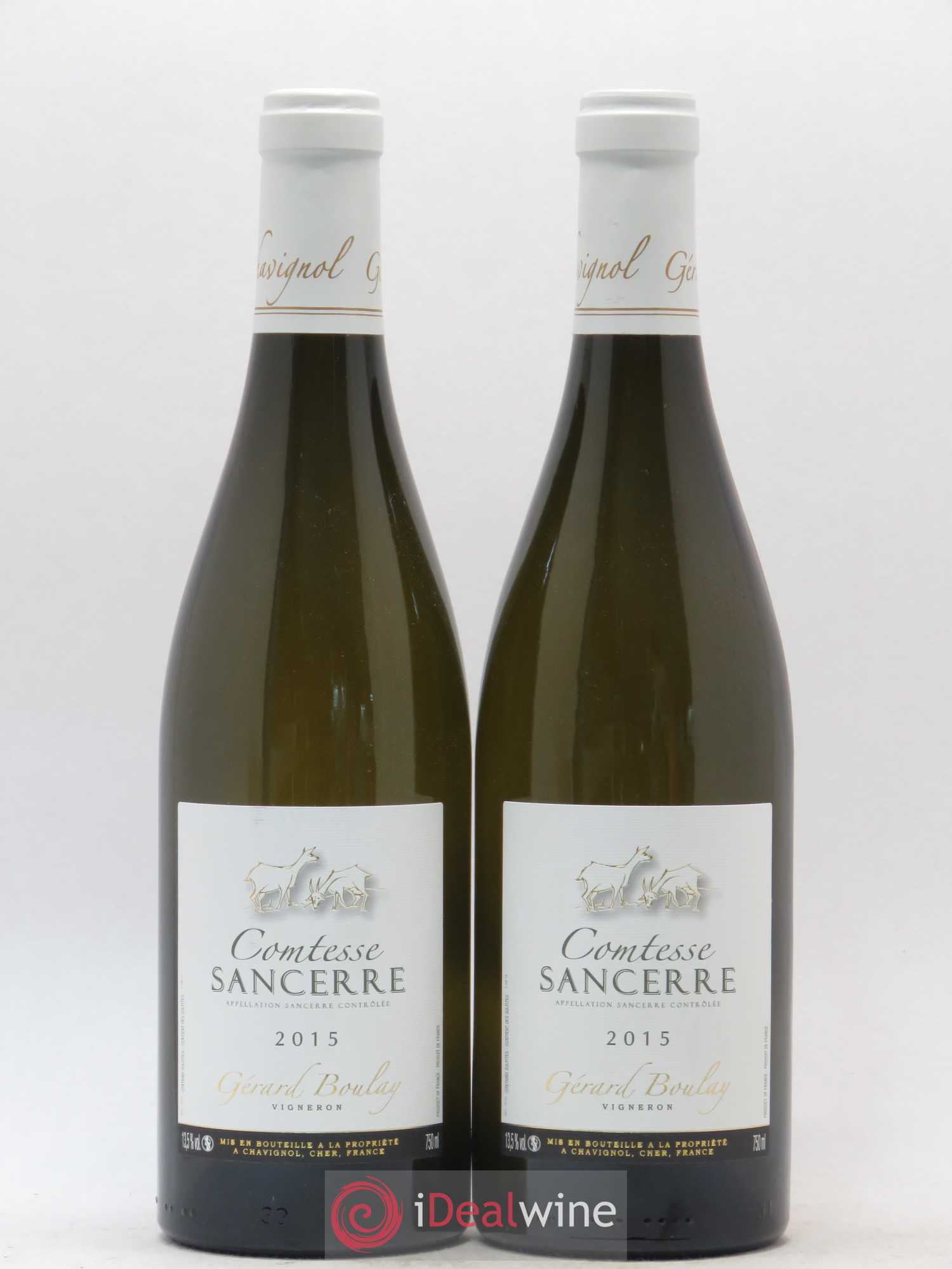 Sancerre Comtesse Gérard Boulay (sans prix de réserve) 2015 - Lot de 2 bouteilles - 0