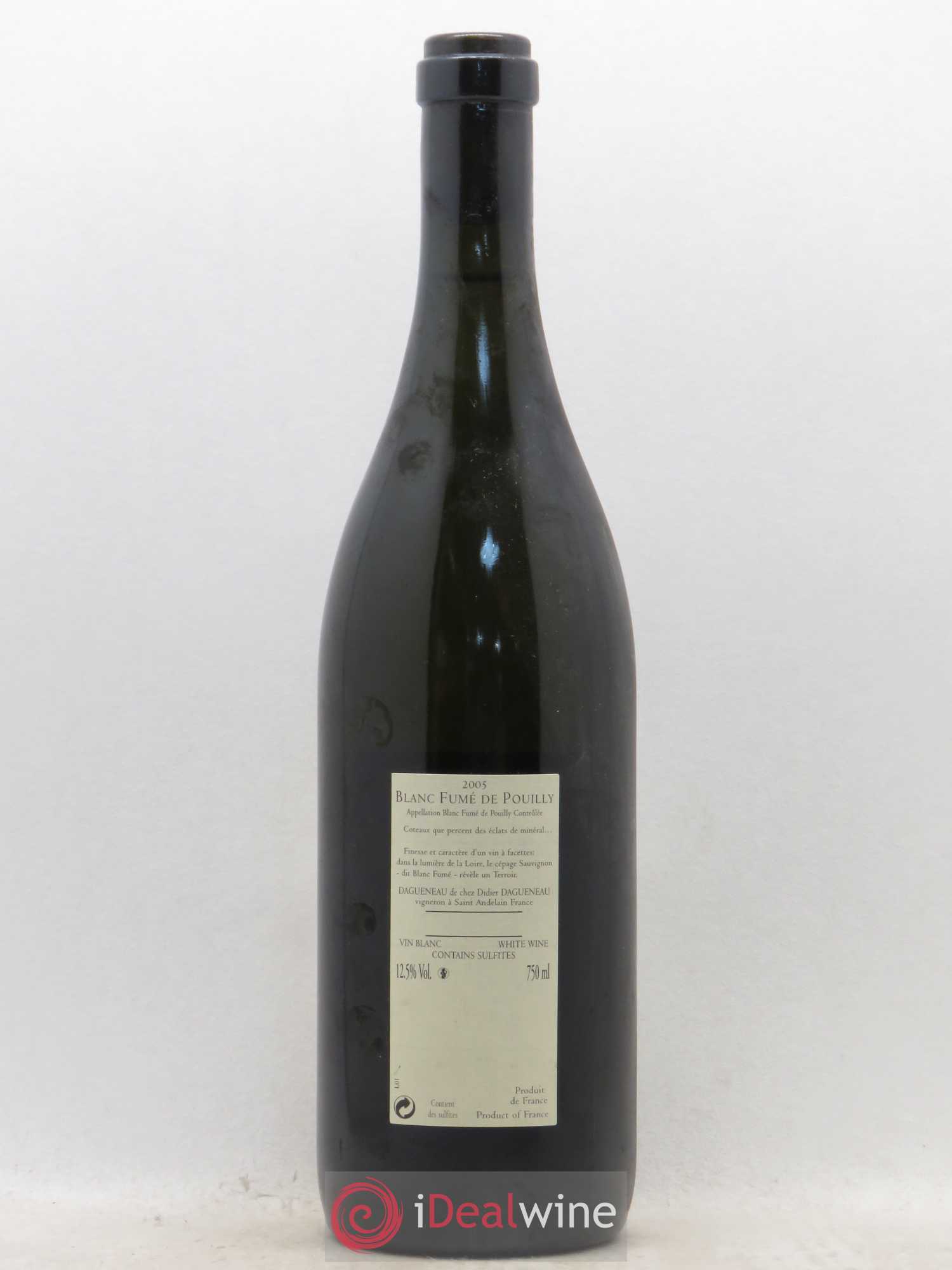 Pouilly-Fumé Blanc Fumé de Pouilly Dagueneau (Domaine Didier - Louis-Benjamin) (sans prix de réserve) 2005 - Lot de 1 bouteille - 1