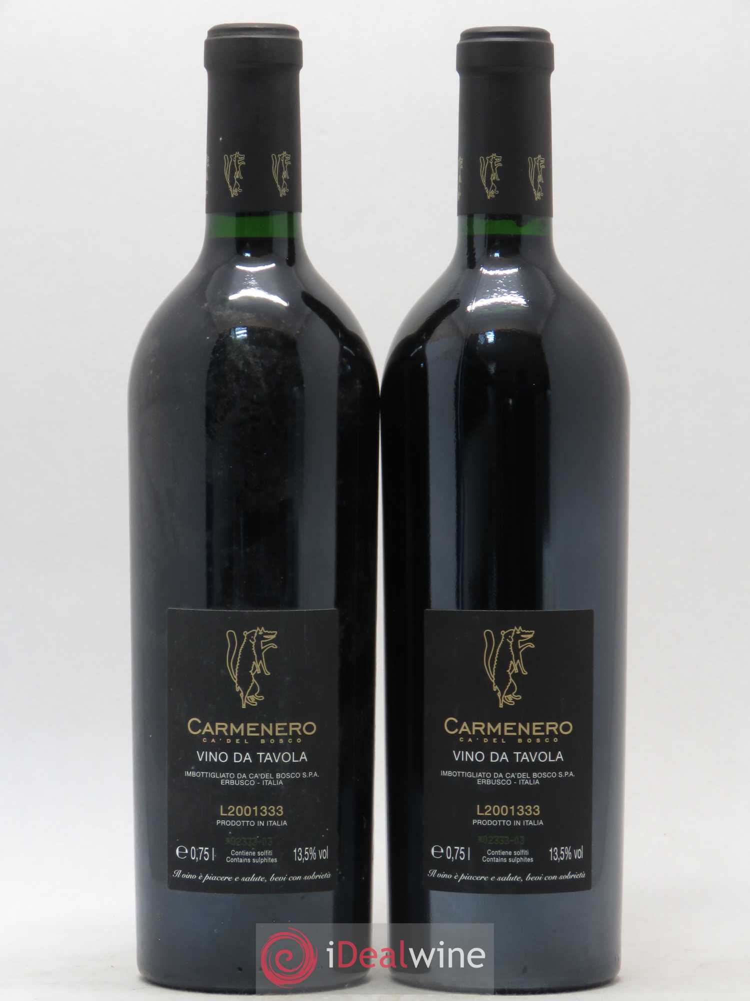 Italie Carmenero Ca' del Bosco (sans prix de réserve) 2001 - Posten von 2 Flaschen - 1