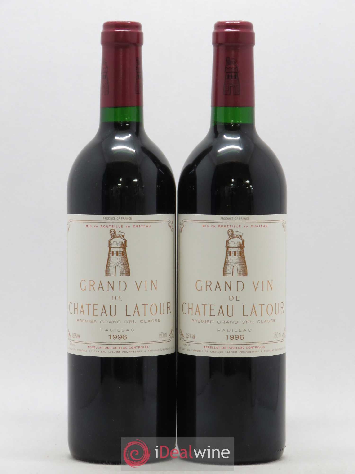 Château Latour 1er Grand Cru Classé 1996 - Lot de 2 bouteilles - 0
