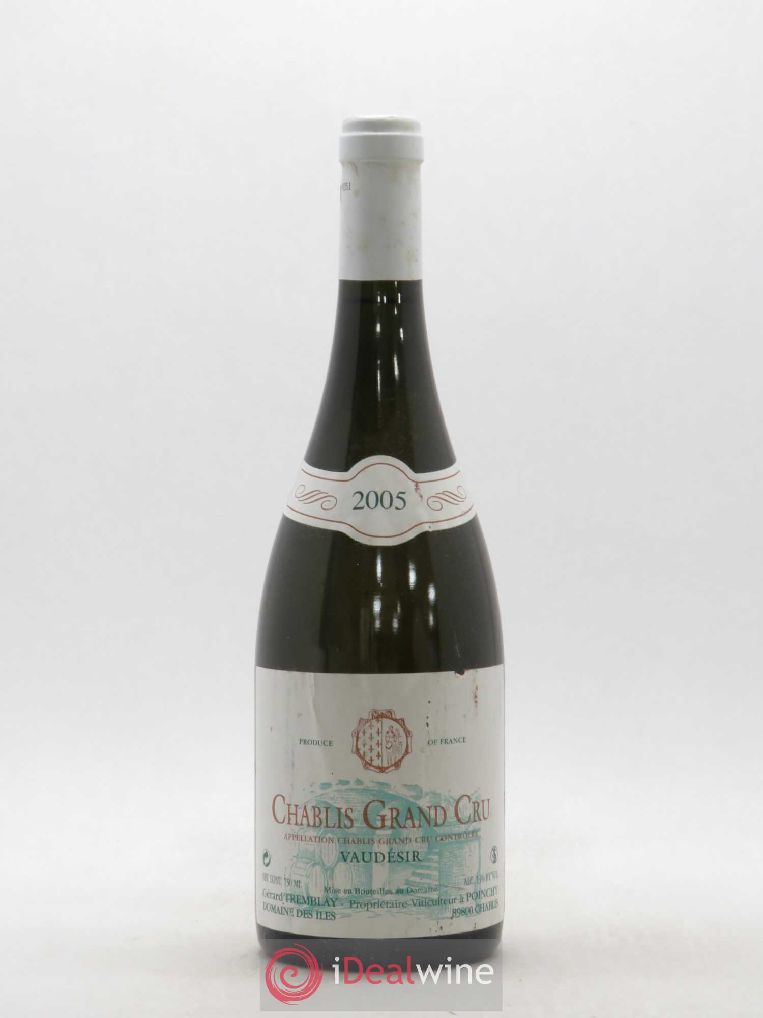 Chablis Grand Cru Vaudesir Domaine des Iles Gérard Tremblay (sans prix de réserve) 2005 - Posten von 1 Flasche - 0