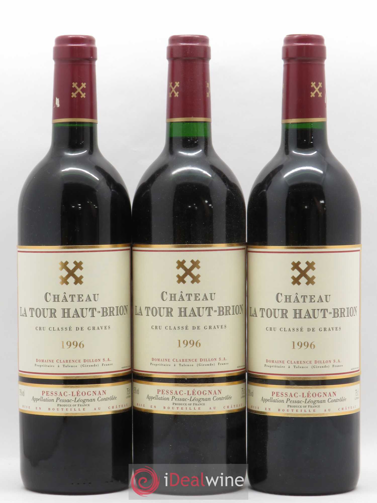 Château la Tour Haut-Brion Cru Classé de Graves 1996 - Lot de 12 bouteilles - 1