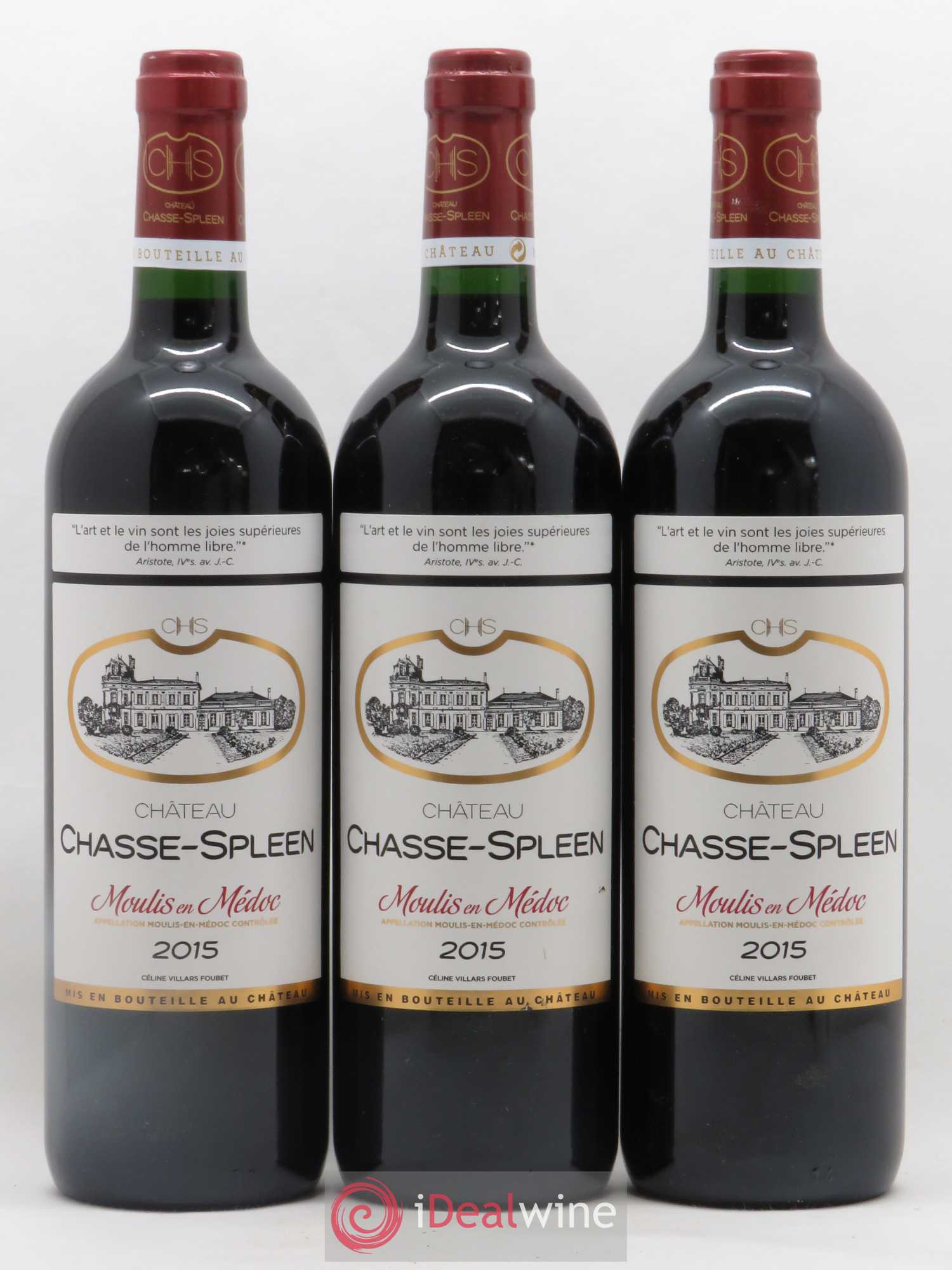 Château Chasse Spleen (sans prix de réserve) 2015 - Lot de 3 bouteilles - 0