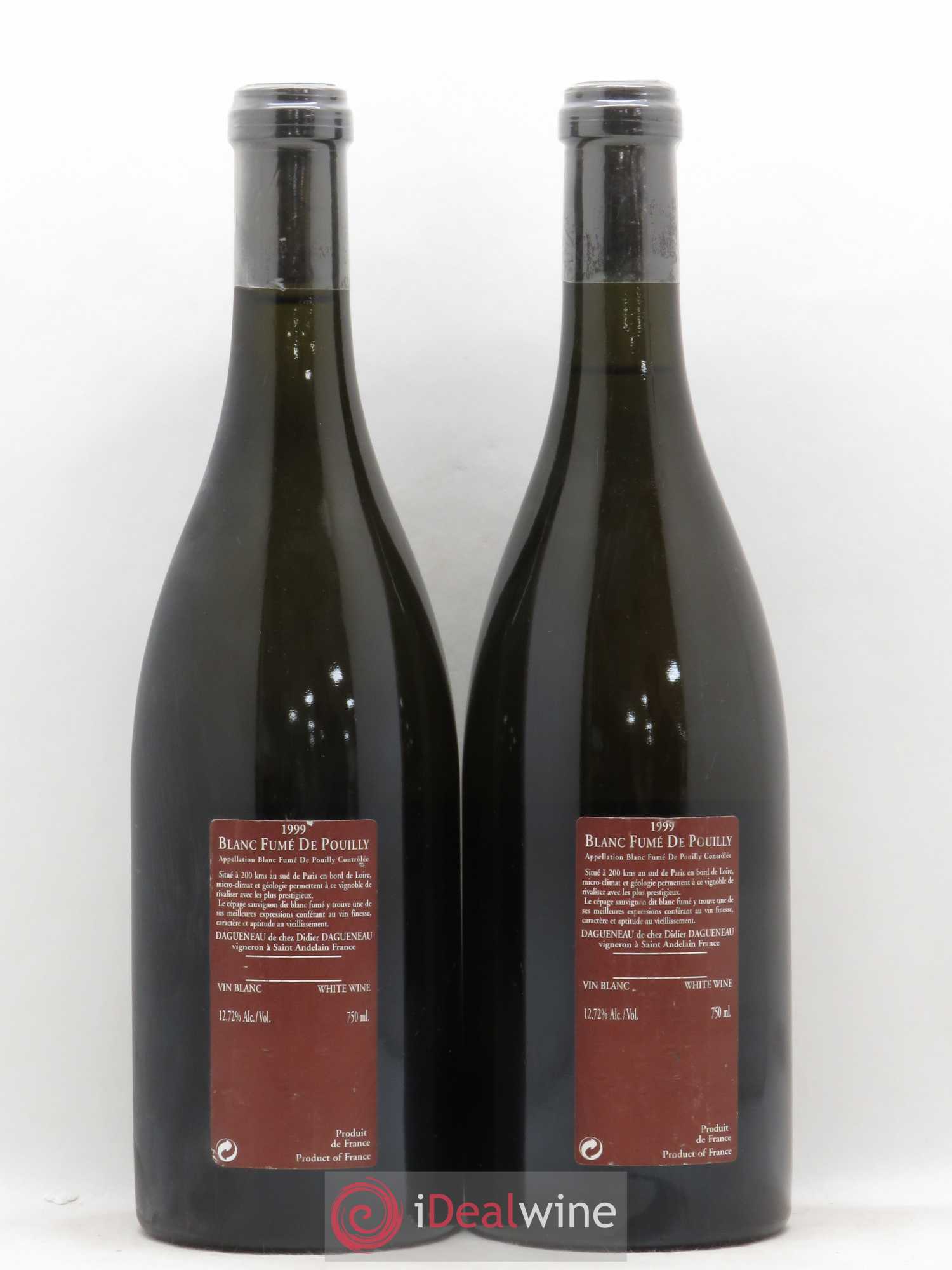 Vin de France (anciennement Pouilly-Fumé) Pur Sang Dagueneau (Domaine Didier - Louis-Benjamin) (sans prix de réserve) 1999 - Lot de 2 bouteilles - 1