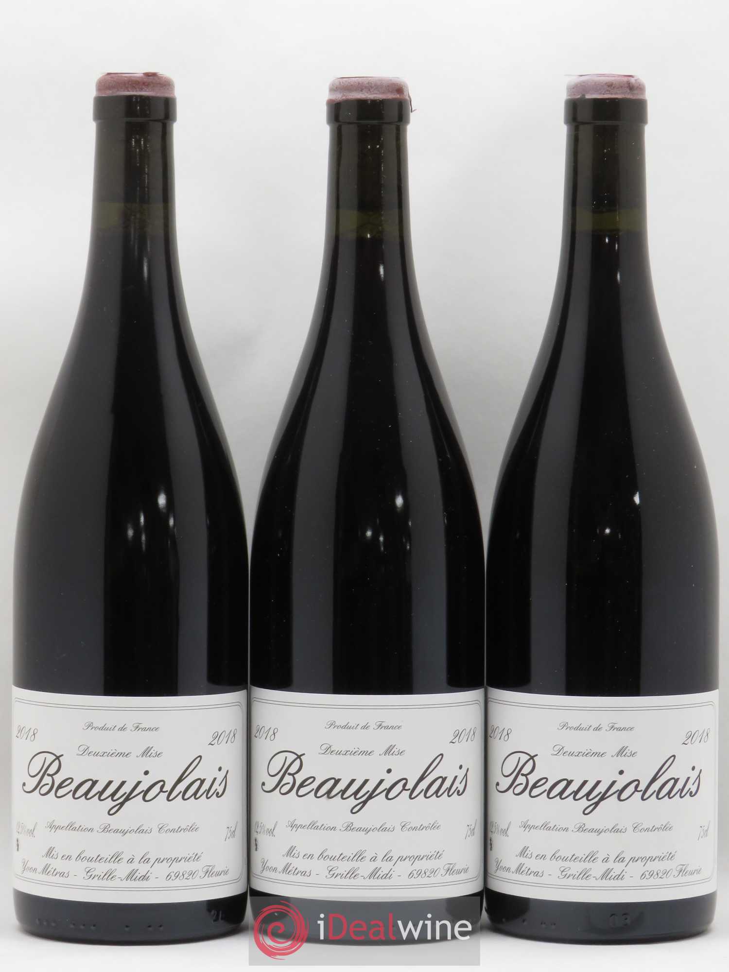 Beaujolais 2ème mise Yvon Metras (sans prix de réserve) 2018 - Posten von 3 Flaschen - 0