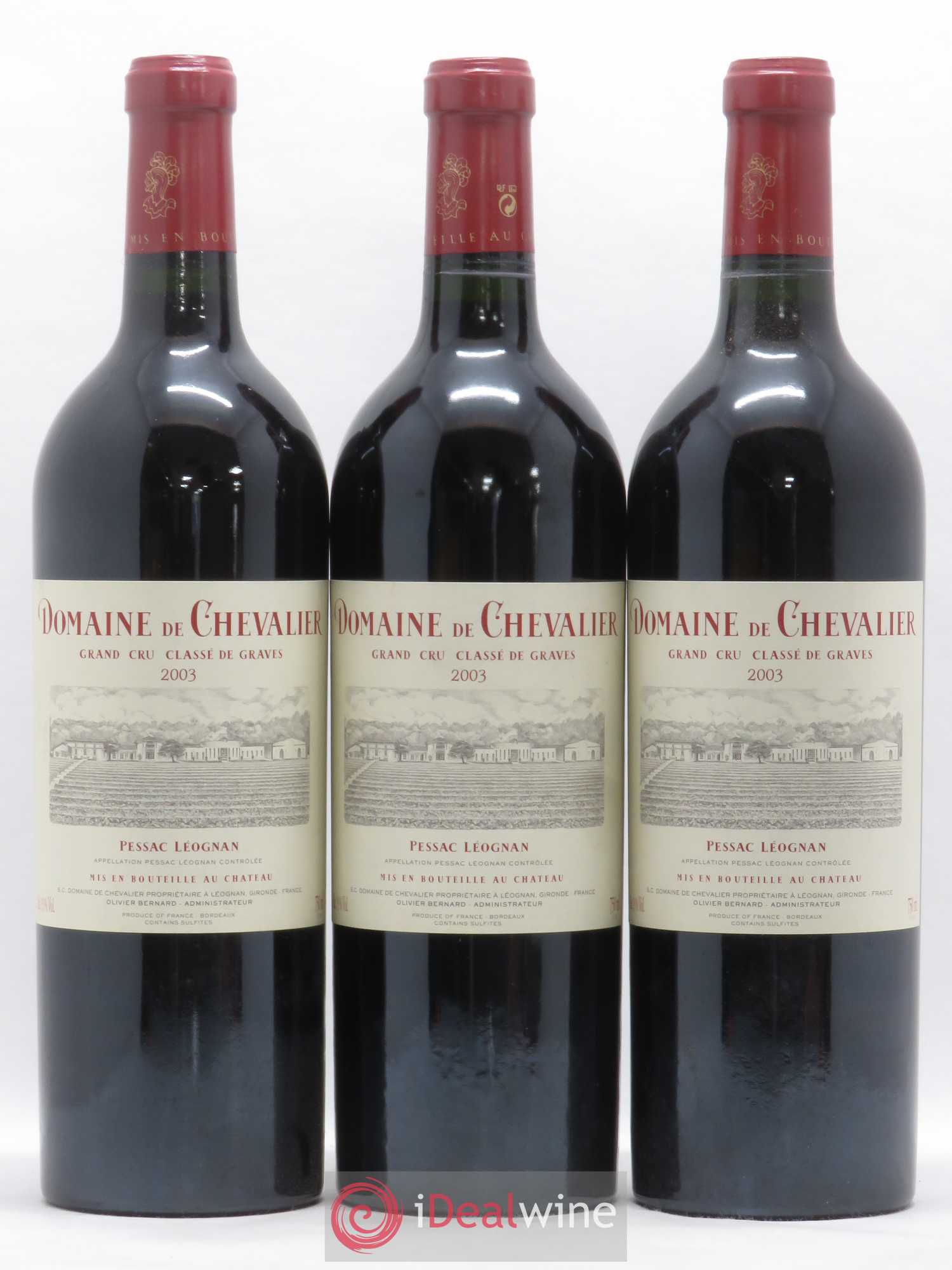 Domaine de Chevalier Cru Classé de Graves (sans prix de réserve) 2003 - Lot de 3 bouteilles - 0