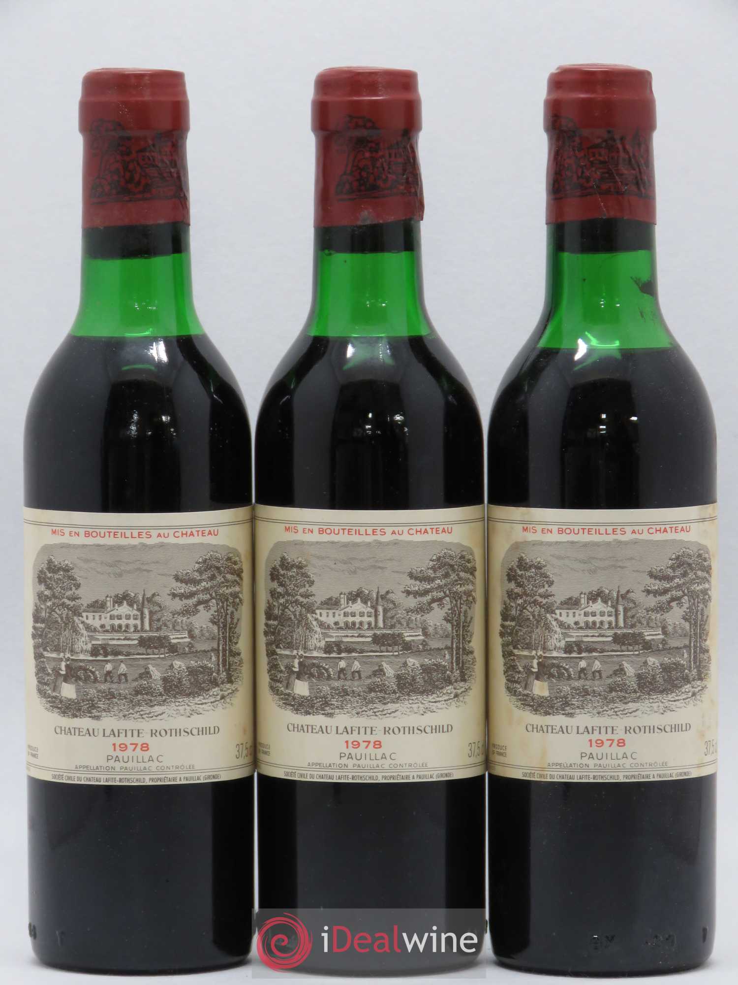 Château Lafite Rothschild 1er Grand Cru Classé 1978 - Lot de 24 demi bouteilles - 1