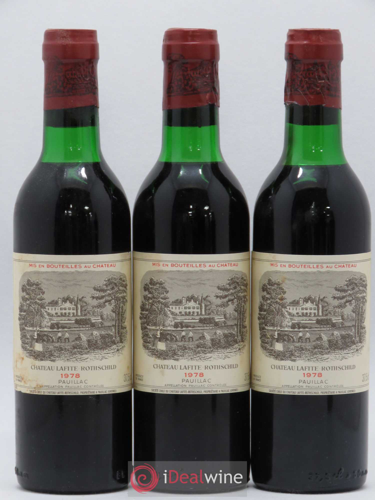 Château Lafite Rothschild 1er Grand Cru Classé 1978 - Lot de 24 demi bouteilles - 4