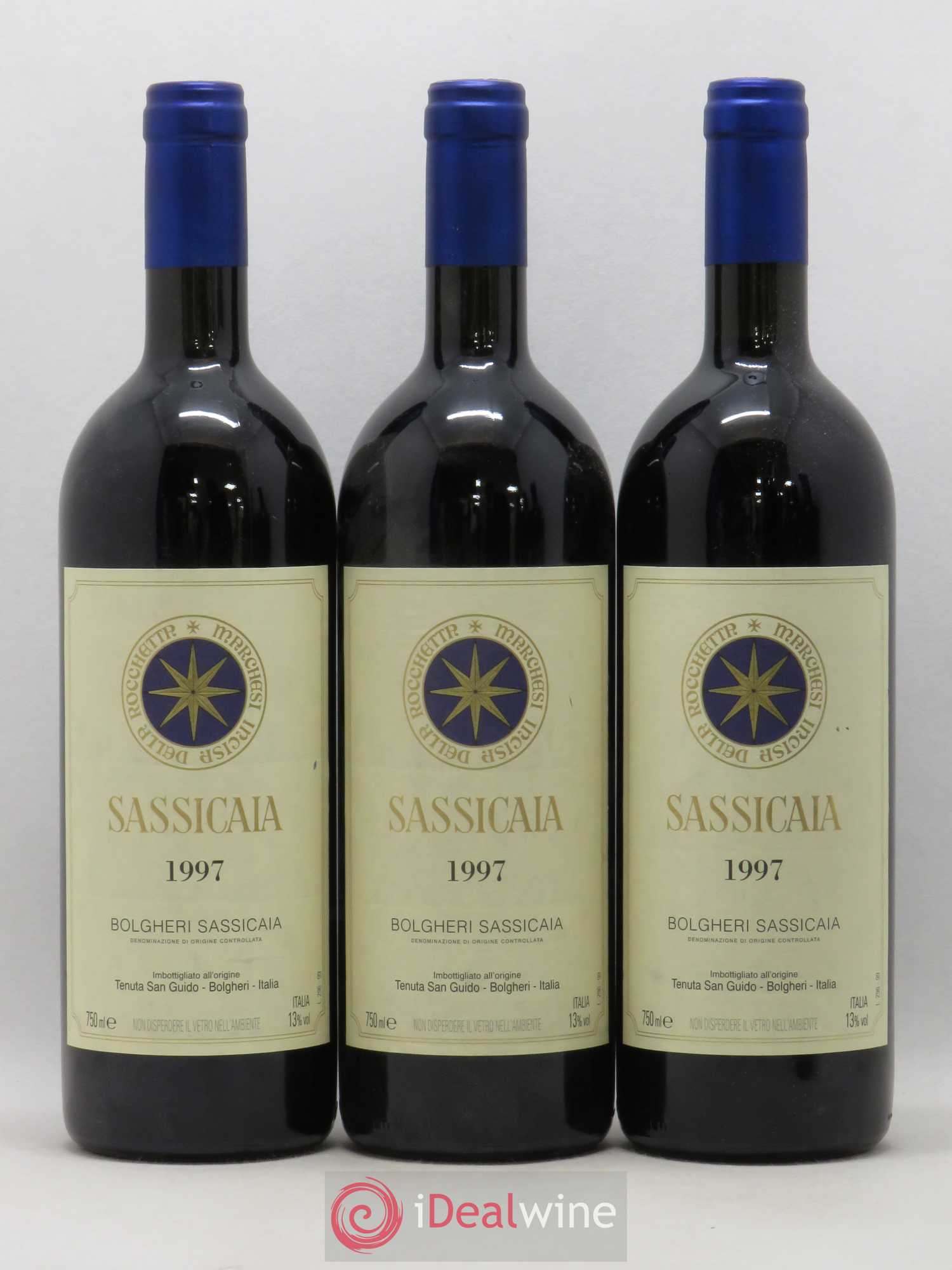 Bolgheri DOC Sassicaia Tenuta San Guido 1997 - Lot de 3 bouteilles - 0