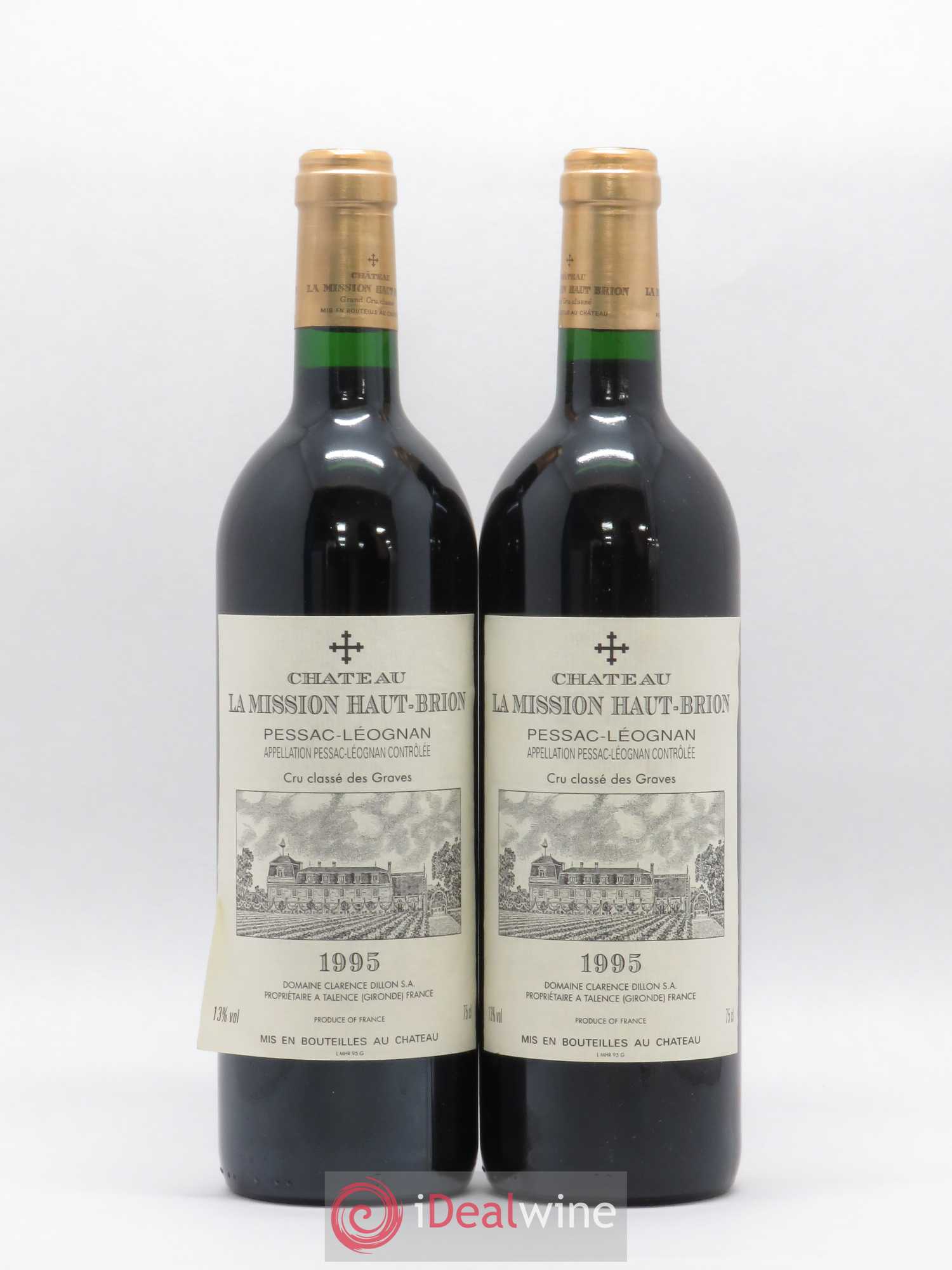 Château la Mission Haut-Brion Cru Classé de Graves (sans prix de réserve) 1995 - Lot de 2 bouteilles - 0
