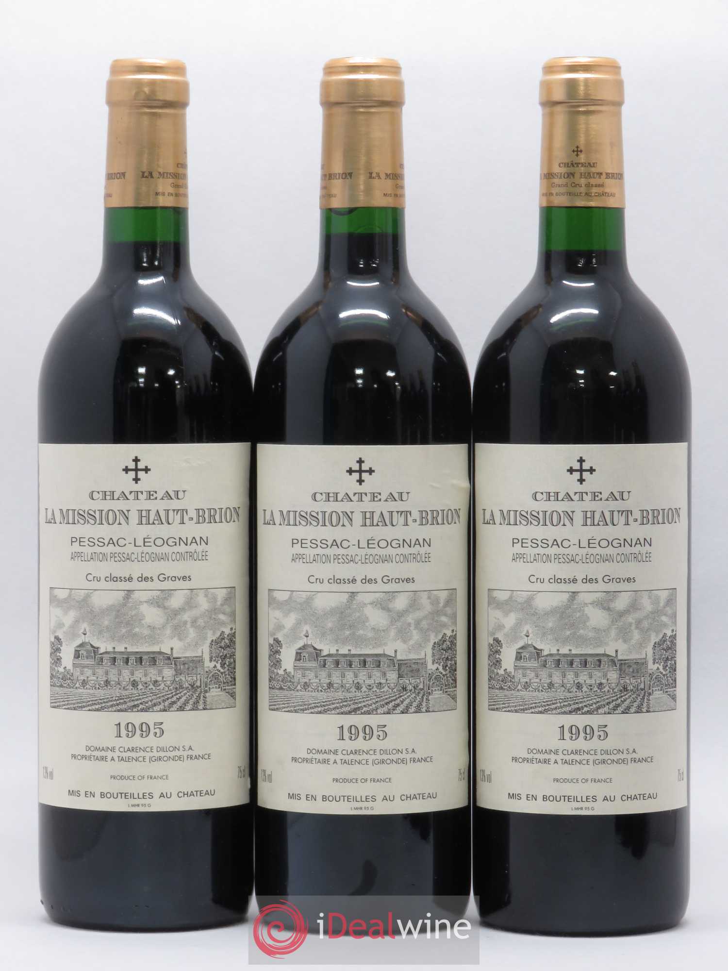 Château la Mission Haut-Brion Cru Classé de Graves 1995 - Lot de 6 bouteilles - 1