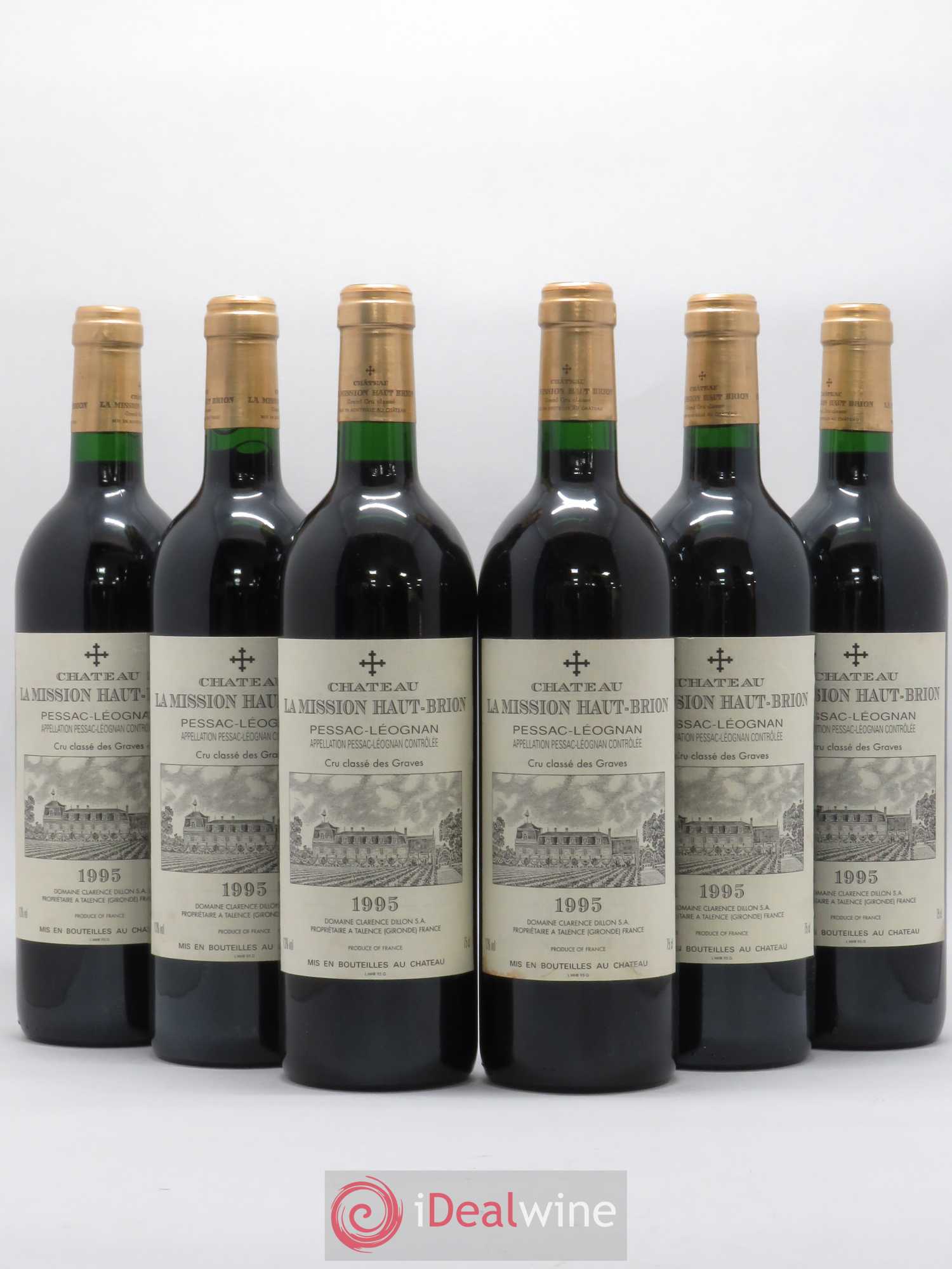 Château la Mission Haut-Brion Cru Classé de Graves 1995 - Lot de 6 bouteilles - 0